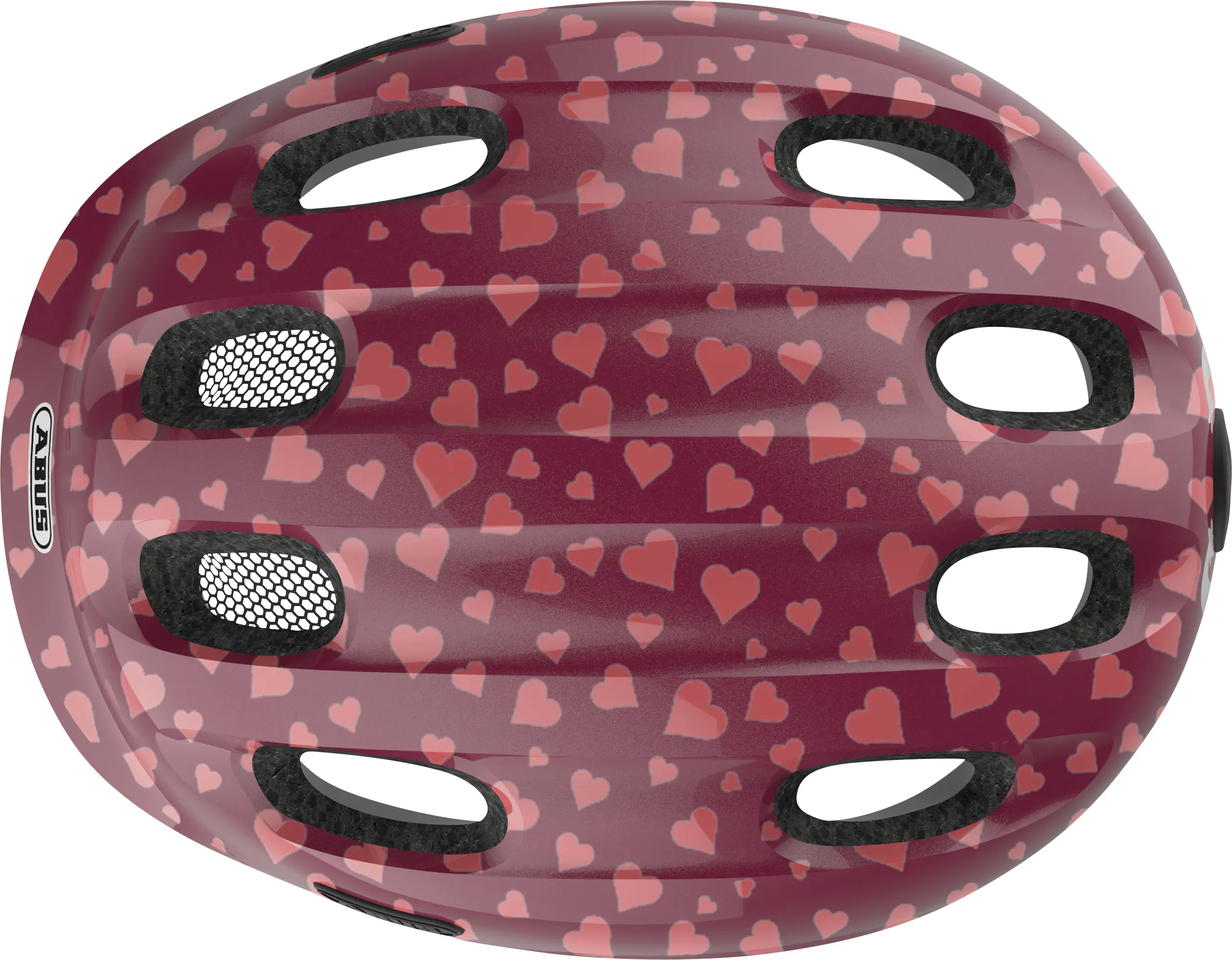 Abus Fahrradhelm Kinder Kids Pro M cherry heart