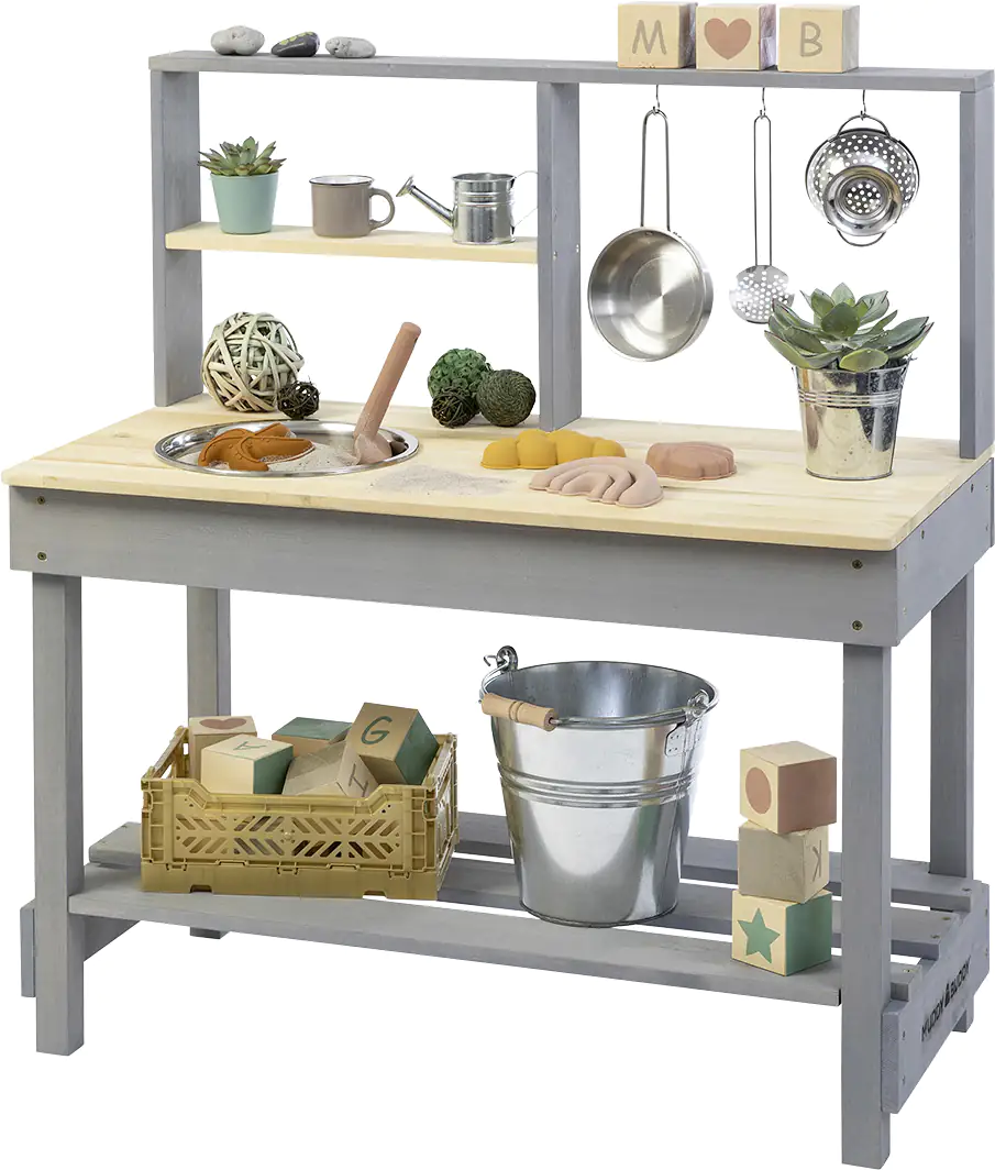 4047895800229 Muddy Buddy Matschküche Mud Starter 80 x 40 x 90 cm