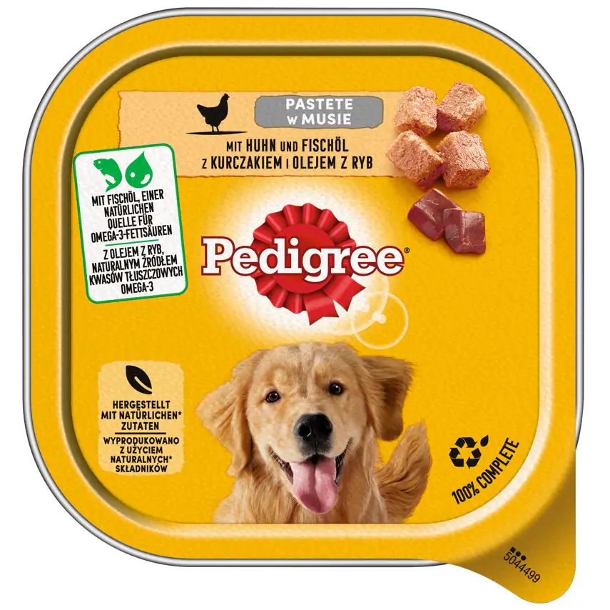 Pedigree Adult Pastete mit Huhn & Fischöl Hundefutter 300g Pedigree Adult Pastete mit Huhn & Fischöl Hundefutter 300g