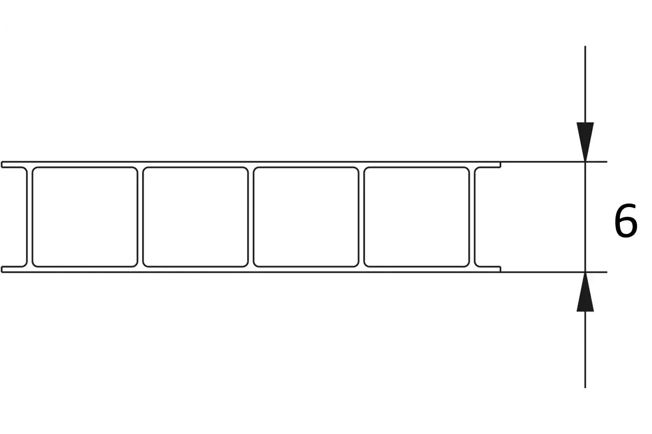 4003412012179_4 Gutta Polycarbonat-Doppelstegplatte 200 x 105 cm 6 mm klar