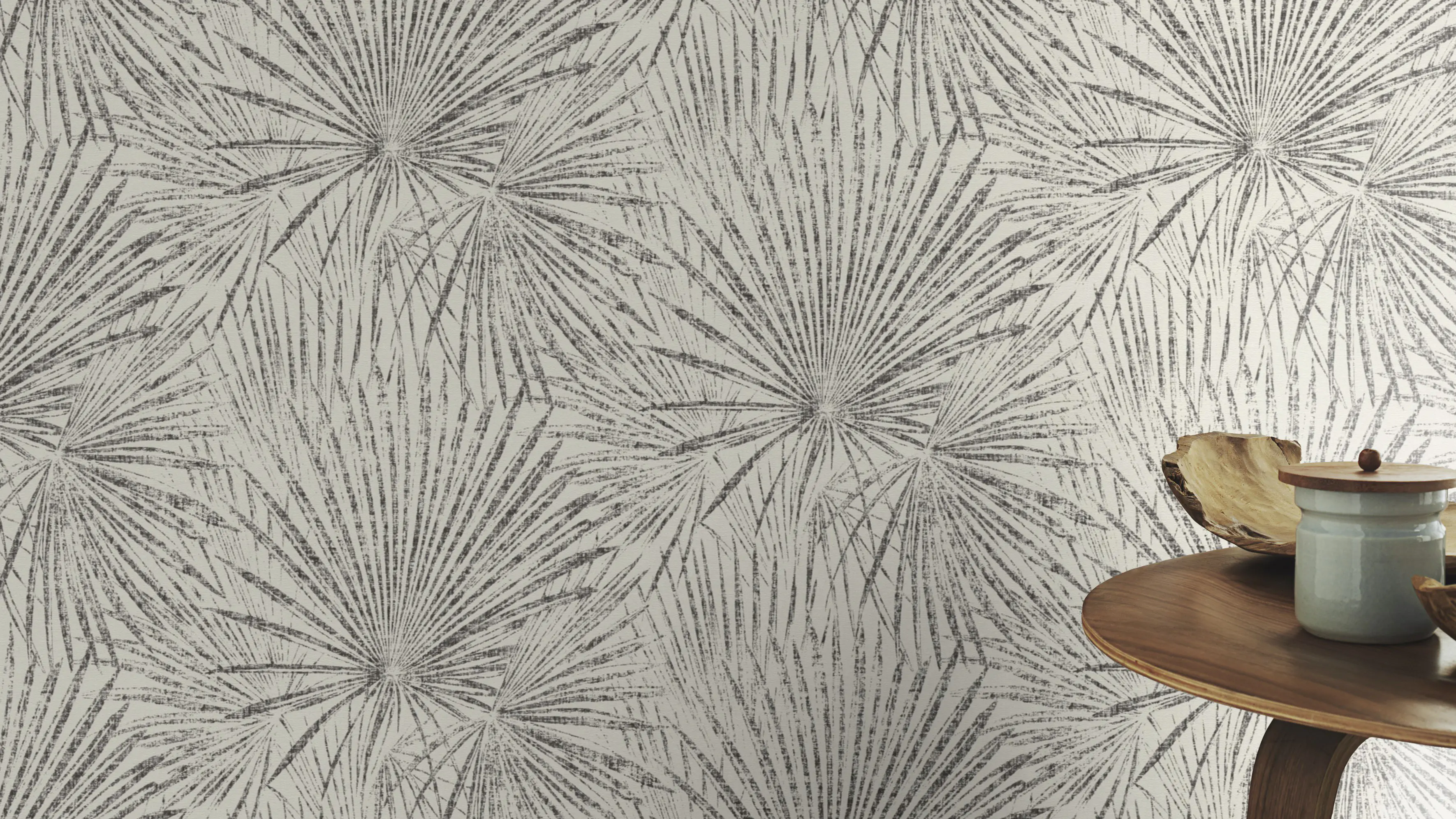 Rasch Vliestapete 555738 Weiß-Weiß-Schwarz Muster & Motive 10,05 m x 0,53 m