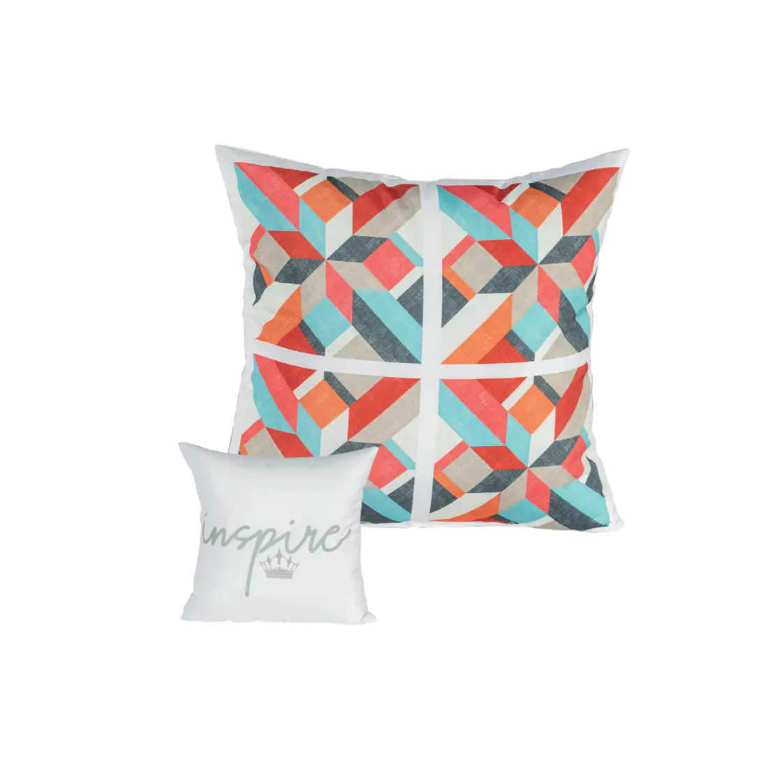 Primaster Wendekissen Boho 45 x 45 cm, weiß-bunt