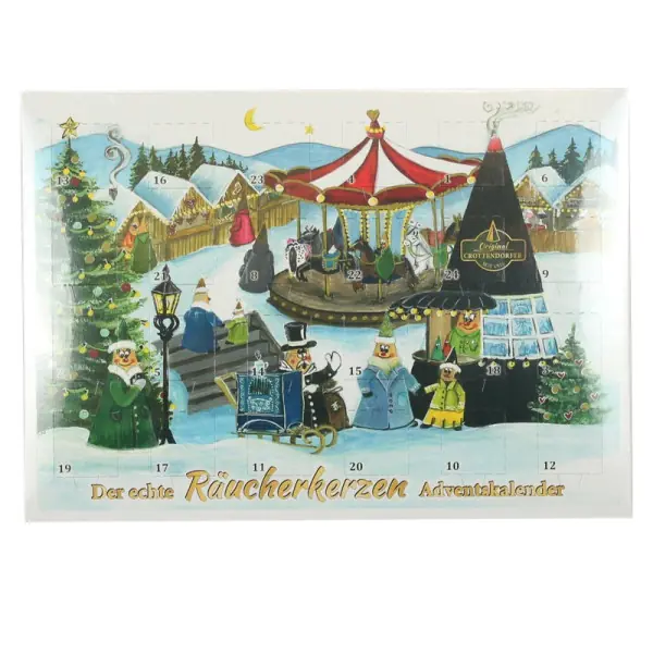 Crottendorfer Adventskalender Räucherkerzen mit 24 Räucherkerzen