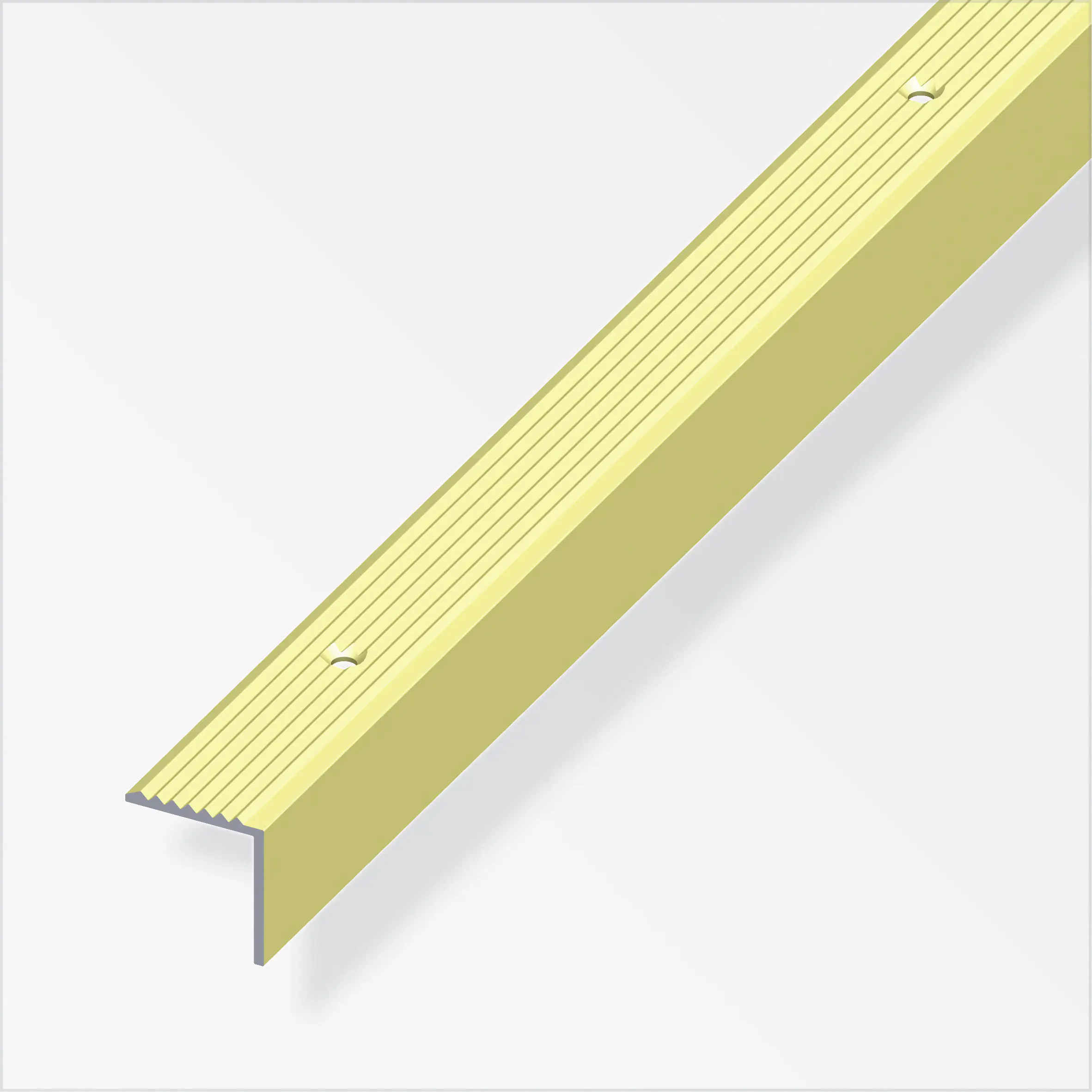 alfer Treppenprofil 1 m, 19 x 20 mm Aluminium eloxiert messing