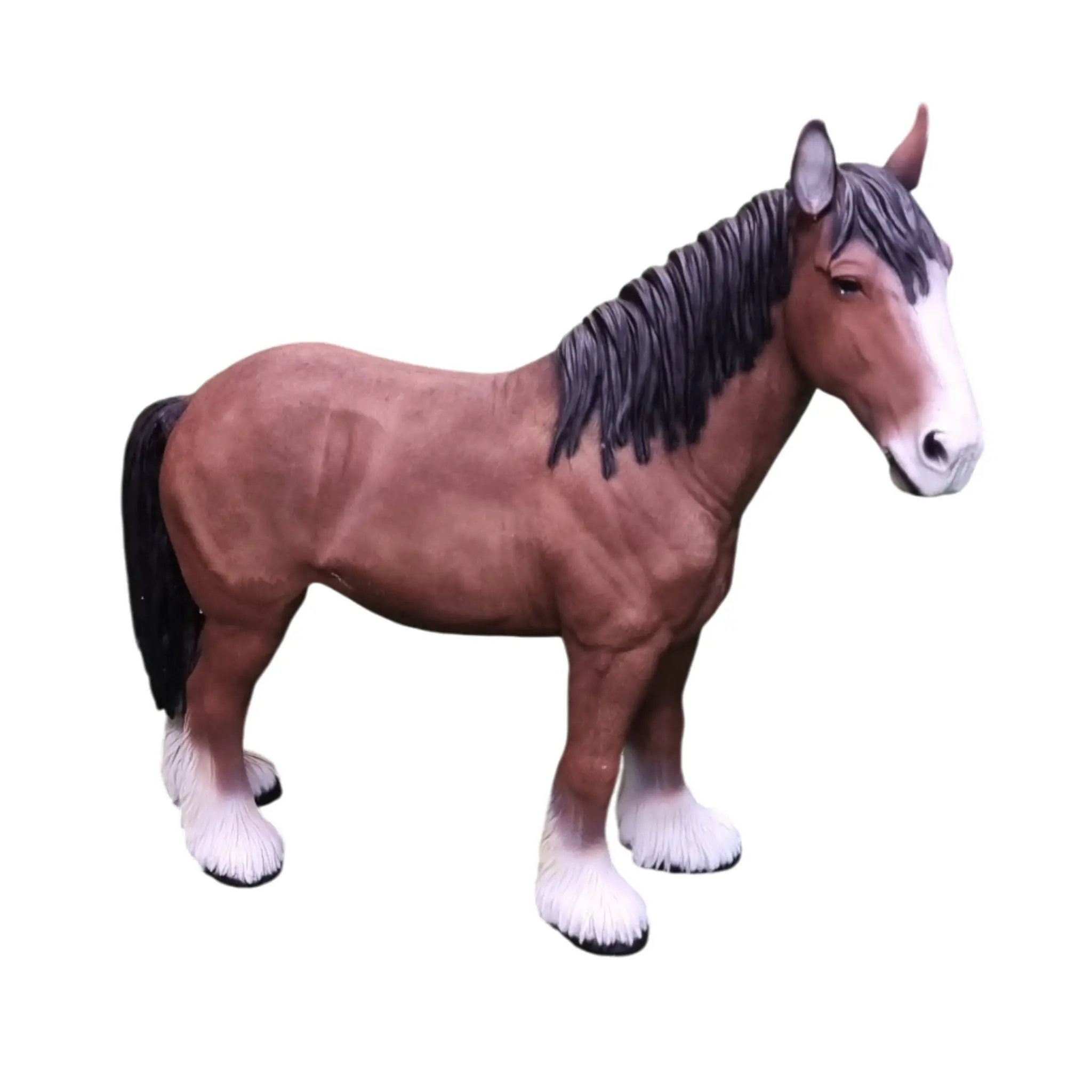 Dekofigur Pony groß 90 x 50 cm braun