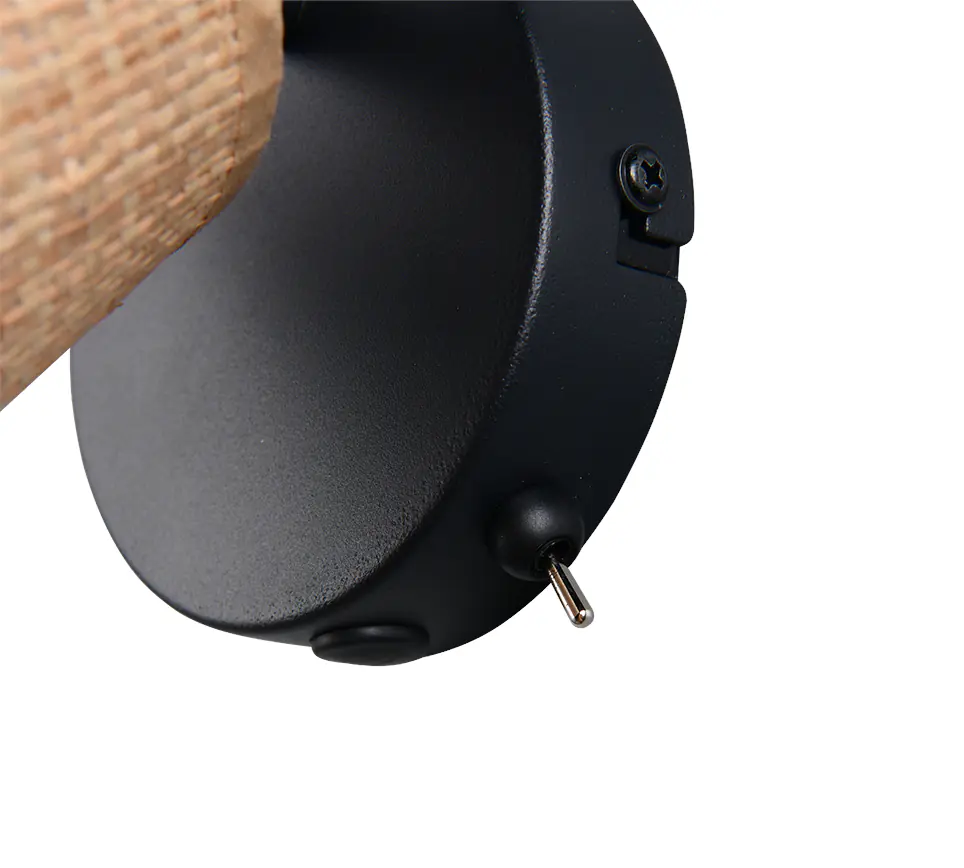 Trio Wandlampe 1er Spot Aimee 22 cm schwarz matt/natur