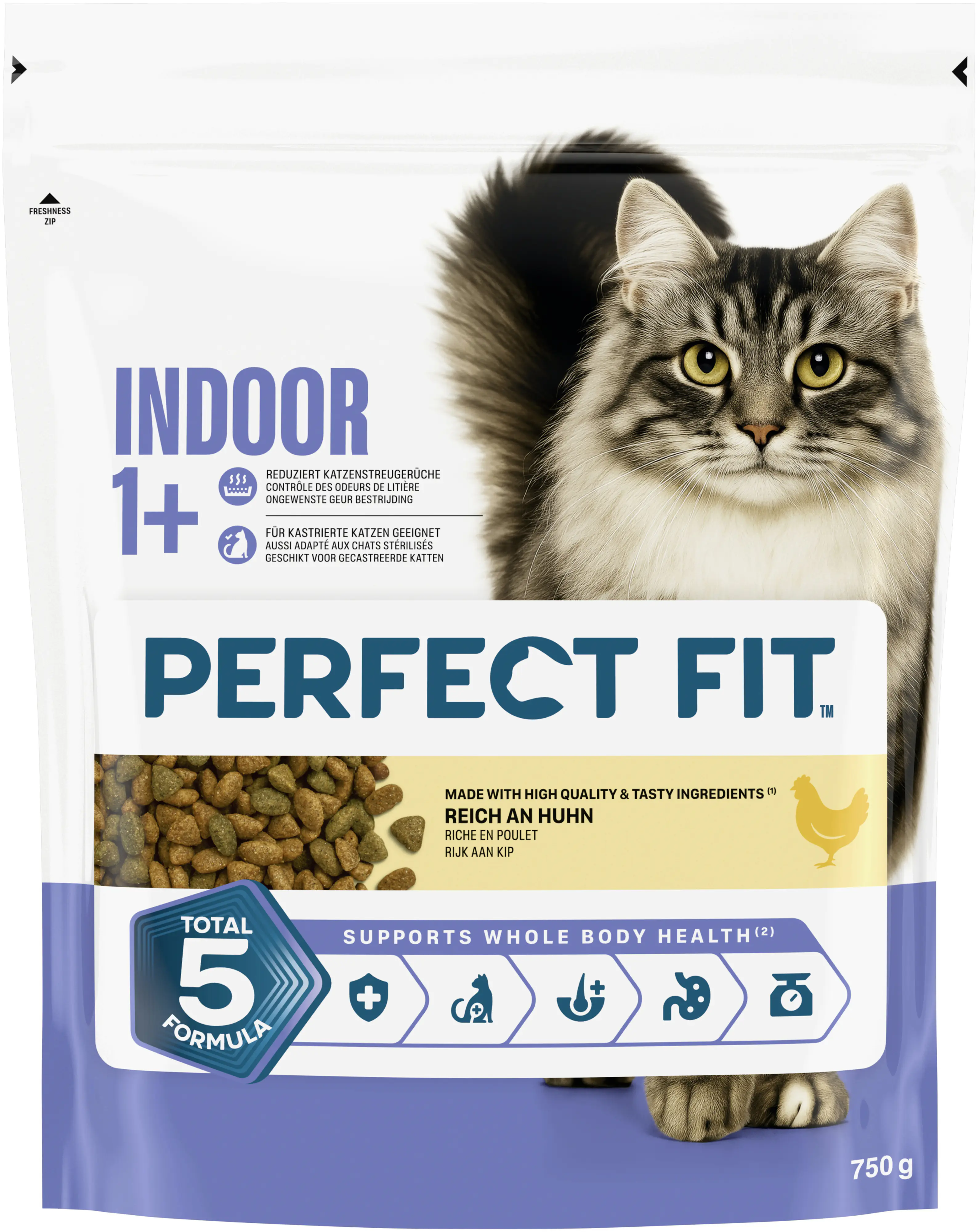 Perfect Fit Indoor 1+ mit Huhn Katzenfutter 750g