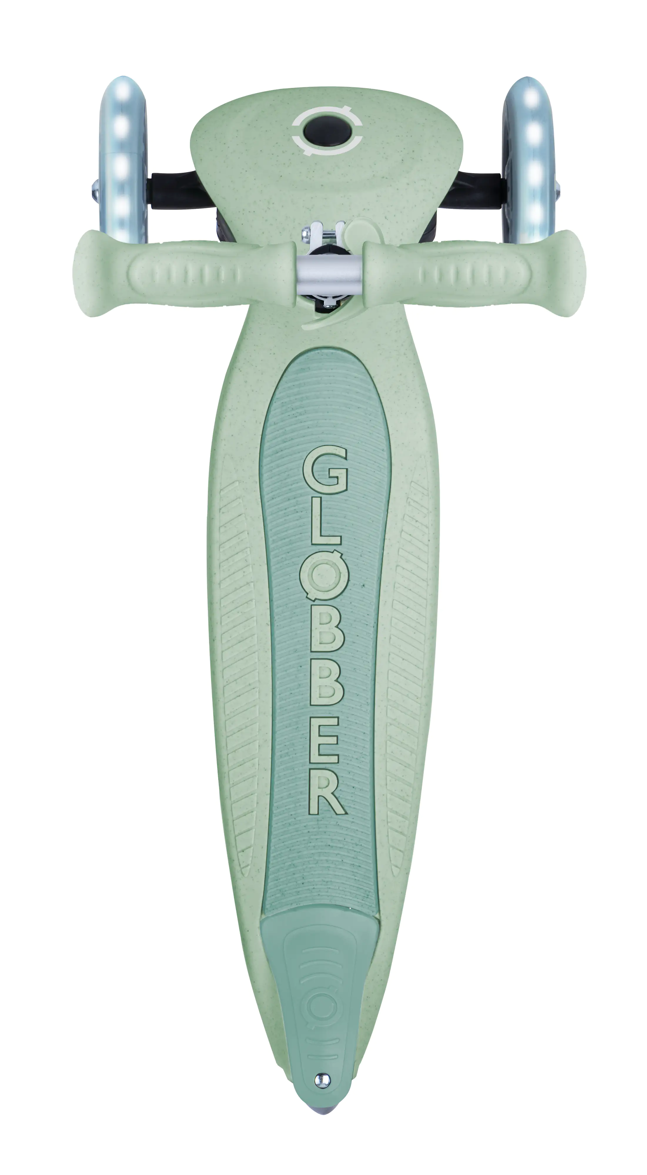 Globber Scooter Primo Foldable Lights Eco pistazie mit Leuchtrollen