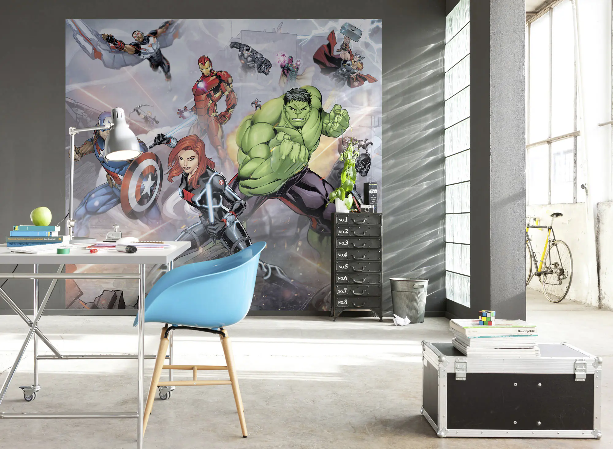 Komar Vlies Fototapete Avengers Street Rev 300 x 280 cm 