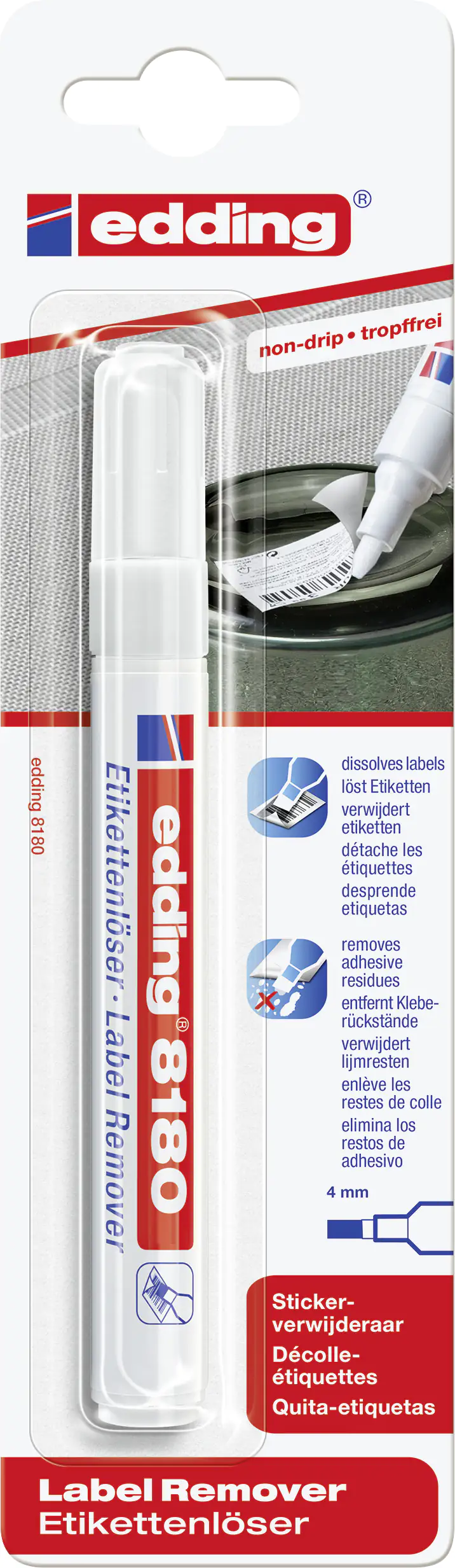 Edding 8180 Etikettenlösemarker transparant