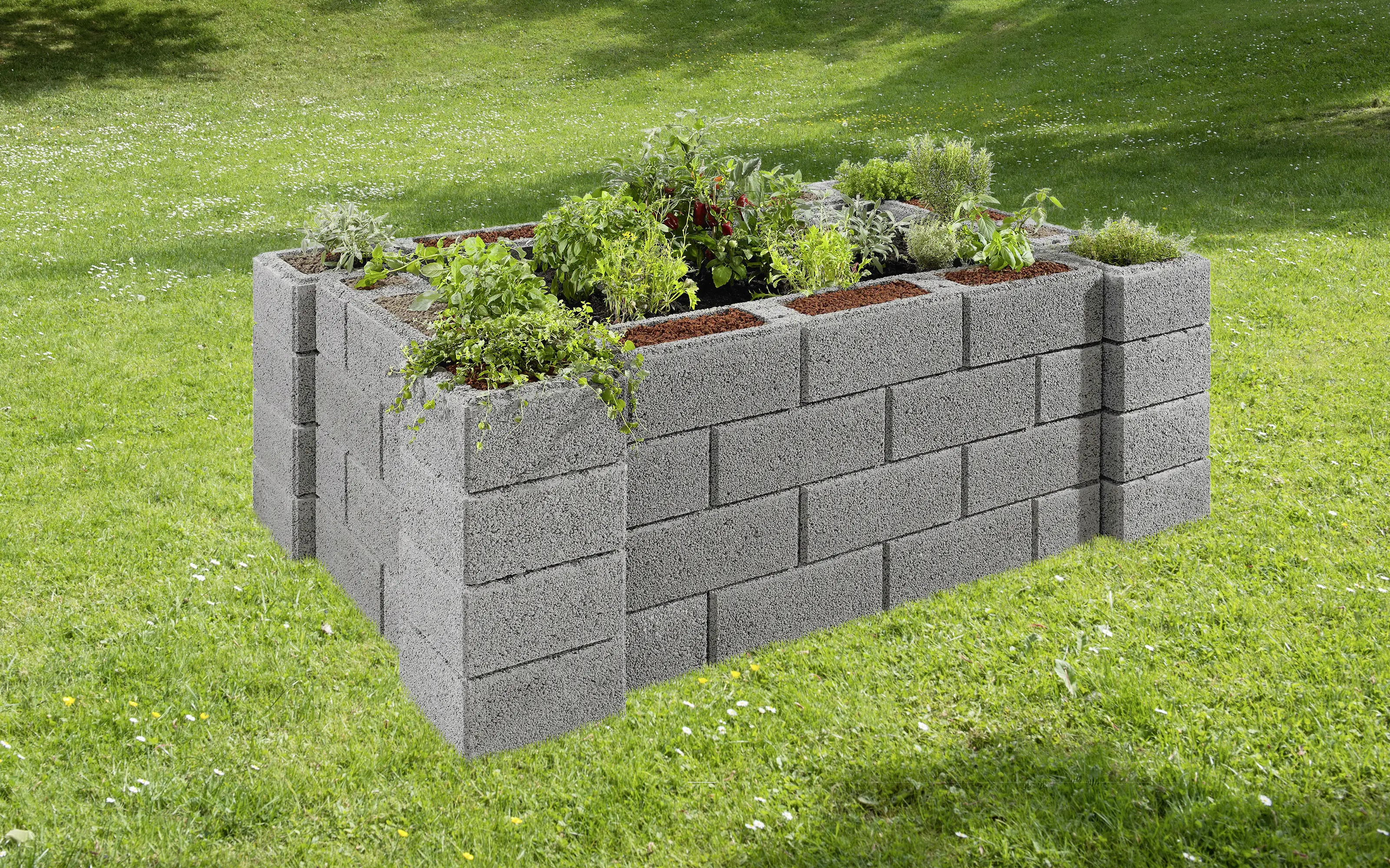 2077881026779_3 Kann Hochbeet-Set 4 Garten 230 x 150 x 85 cm grau