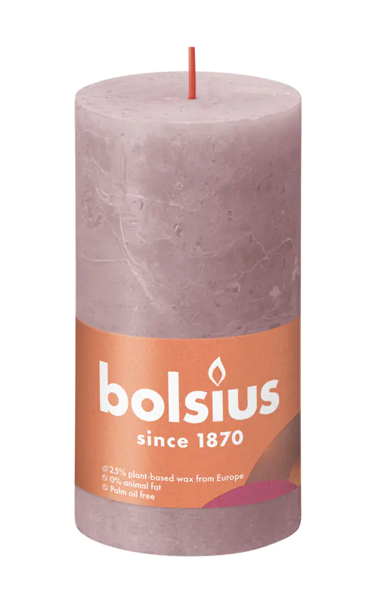 Bolsius Rustik-Kerze Shine 13/7 cm eschen-Rose