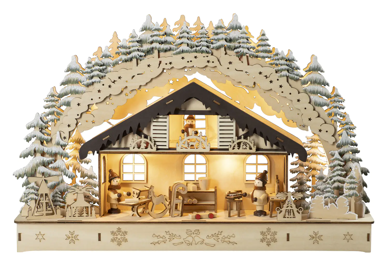 HGD LED Lichterbogen Schwibbogenwerkstatt 40 x 20 x 22 cm