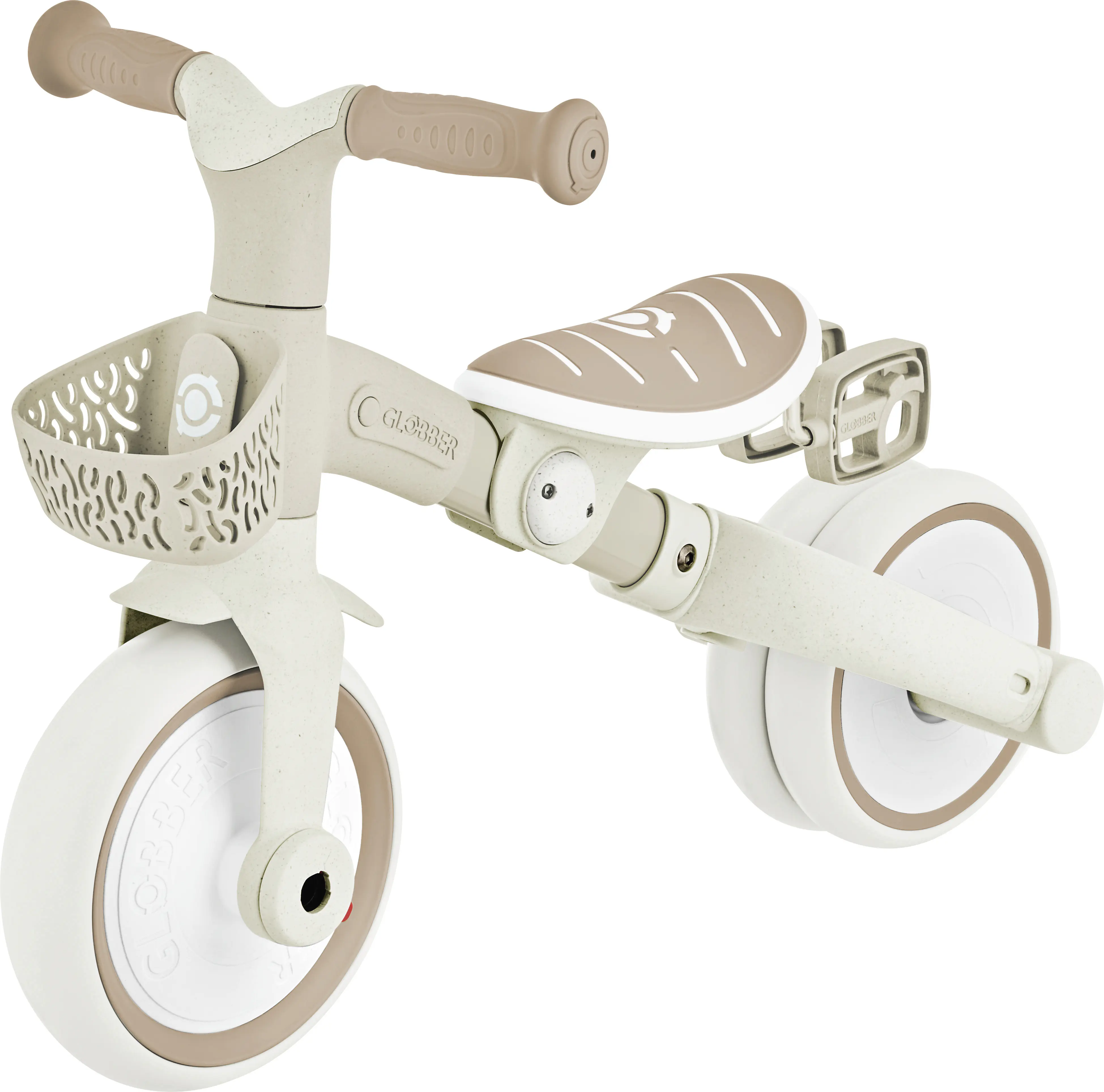 Globber Dreirad für Kinder Learning Trike 3-in-1 Plus Eco taupe