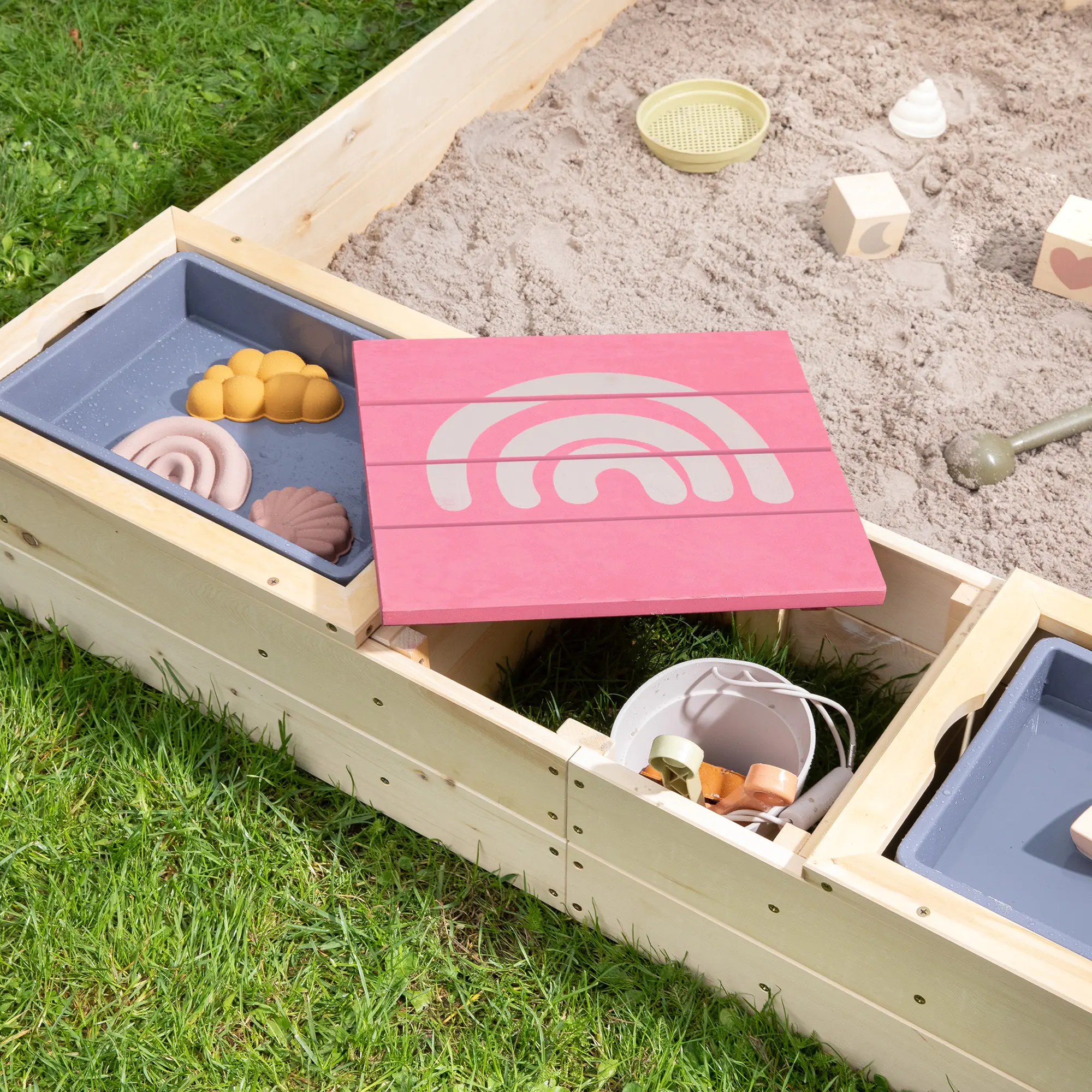 Muddy Buddy Sandkasten Beach Rebel 135 x 125 x 20 cm