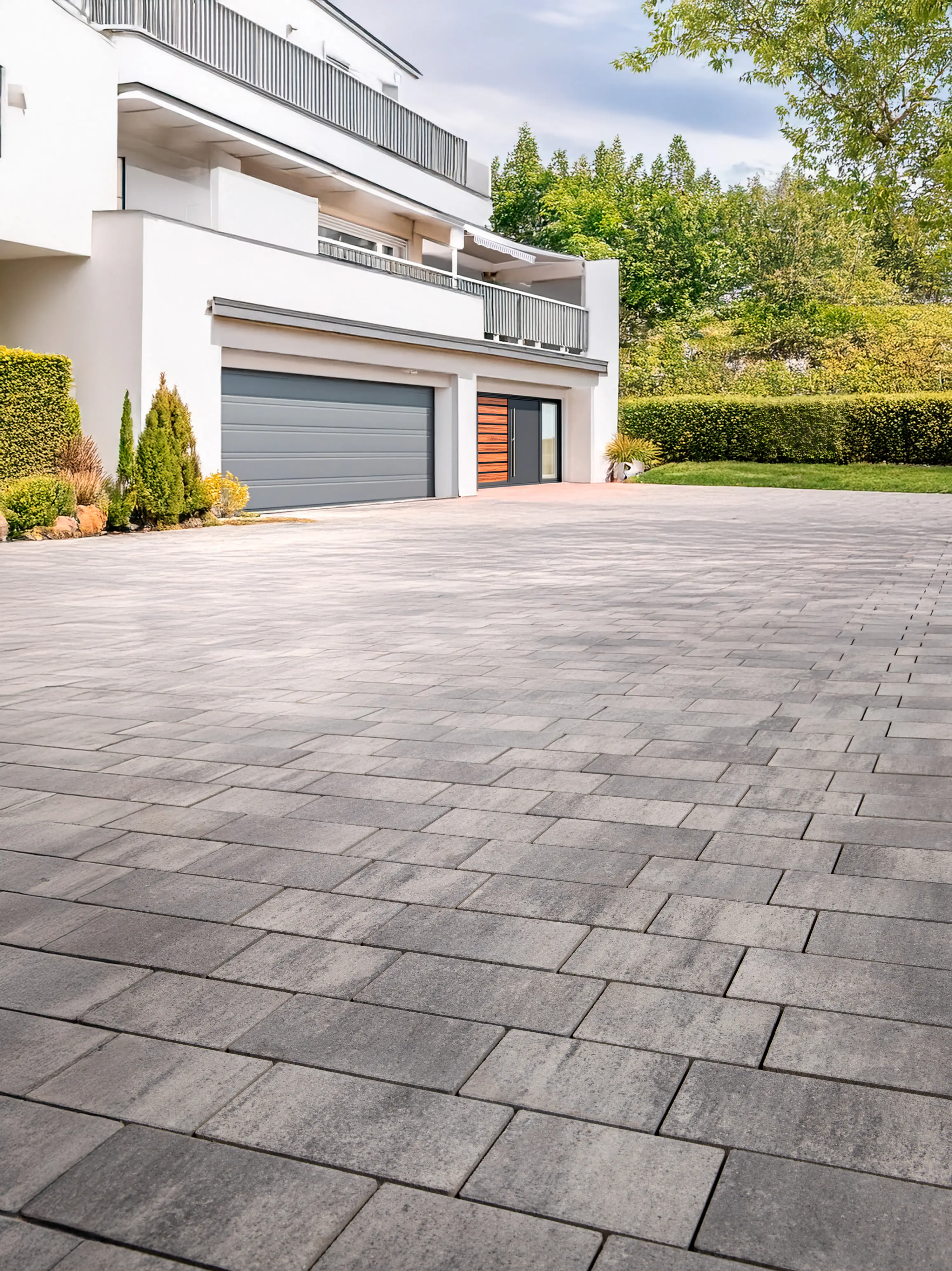 EHL Pflasterstein AquaDrän Microfase 22,5 x 15 x 6 cm weiß anthrazit