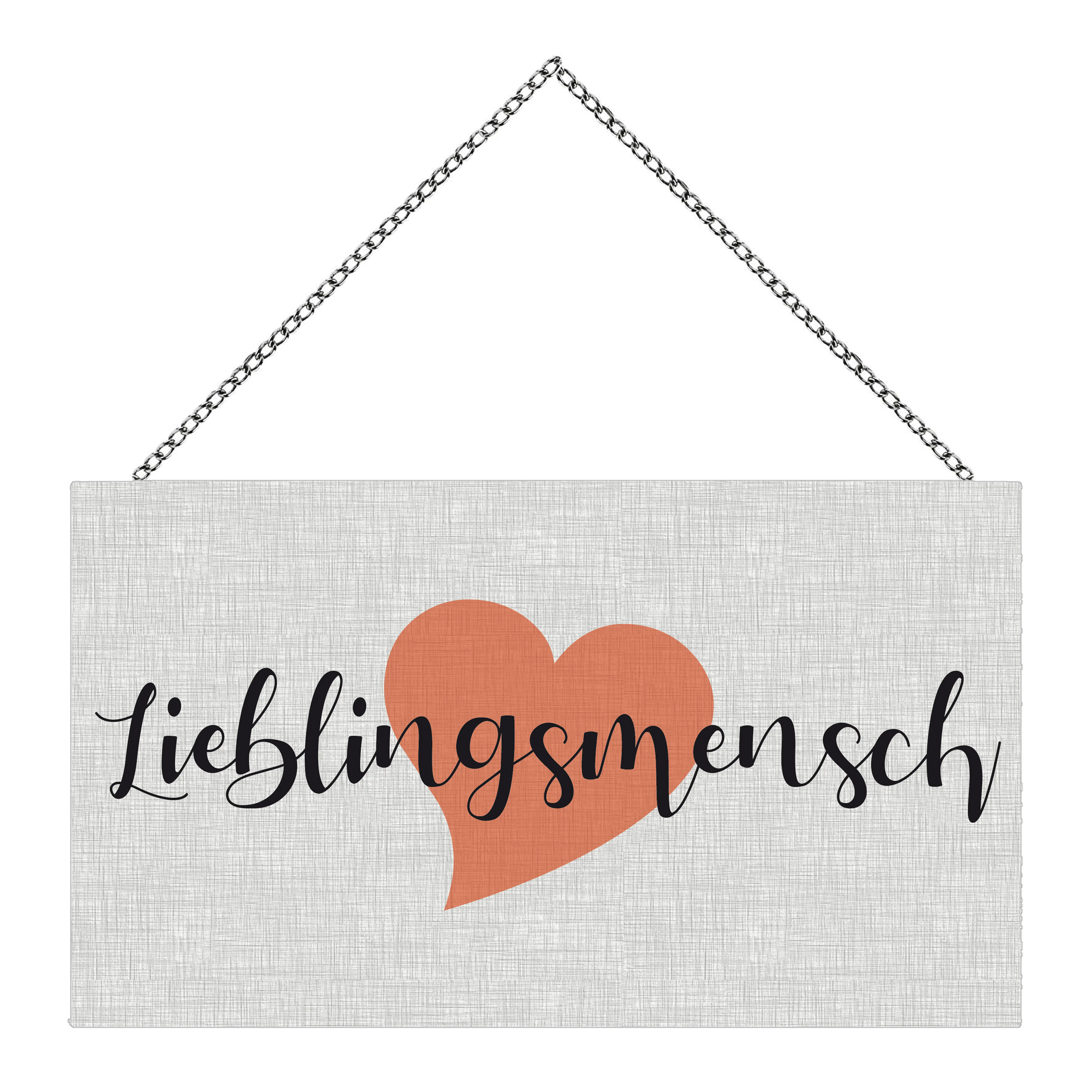 Schild mit Spruch Lieblingsmensch, 23 x 13 cm