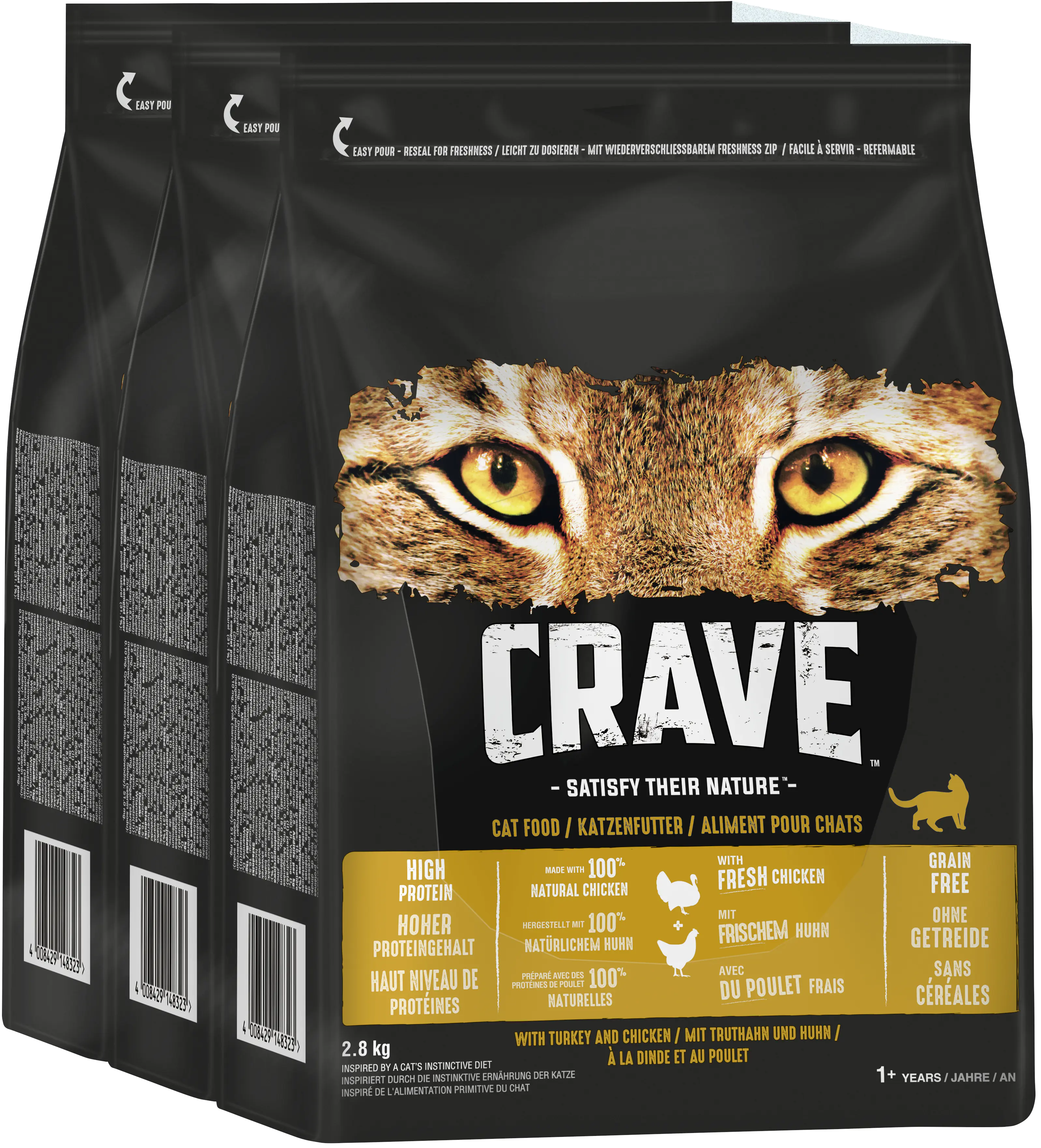 Crave Adult mit Truthahn und Huhn Katzenfutter 2,8 kg Crave Adult mit Truthahn und Huhn Katzenfutter 2,8 kg