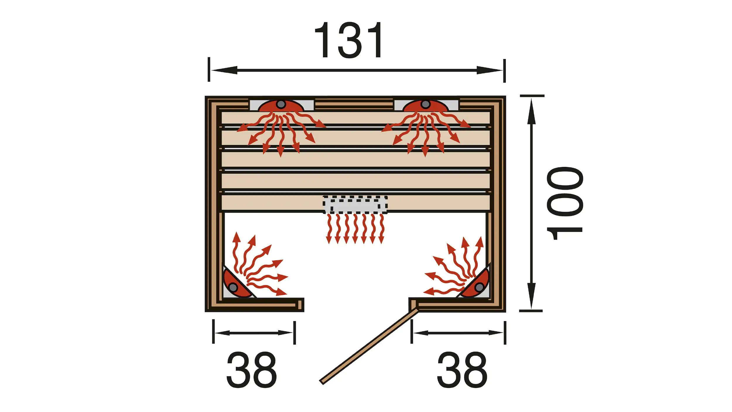 Weka Infrarotkabine Vaala 2 2050 Watt Weka Infrarotkabine Vaala 2 2050 Watt