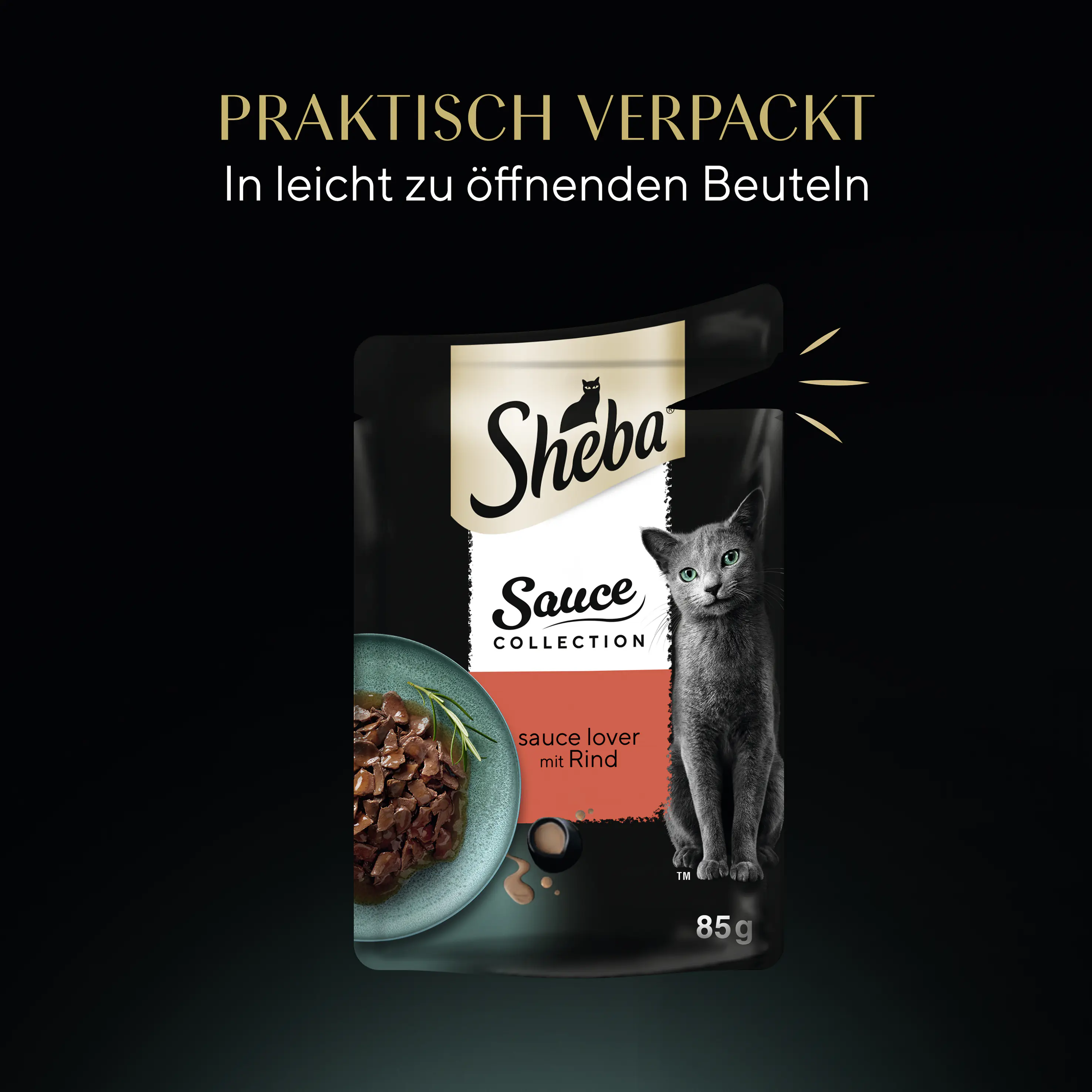 Sheba Katzennassfutter Adult 85 g Rind