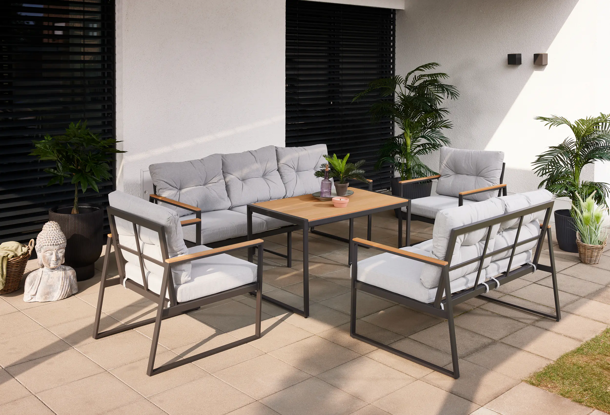 Primaster Gartenmöbel-Set Salina Stahl 5-teilig Primaster Gartenmöbel-Set Salina Stahl 5-teilig