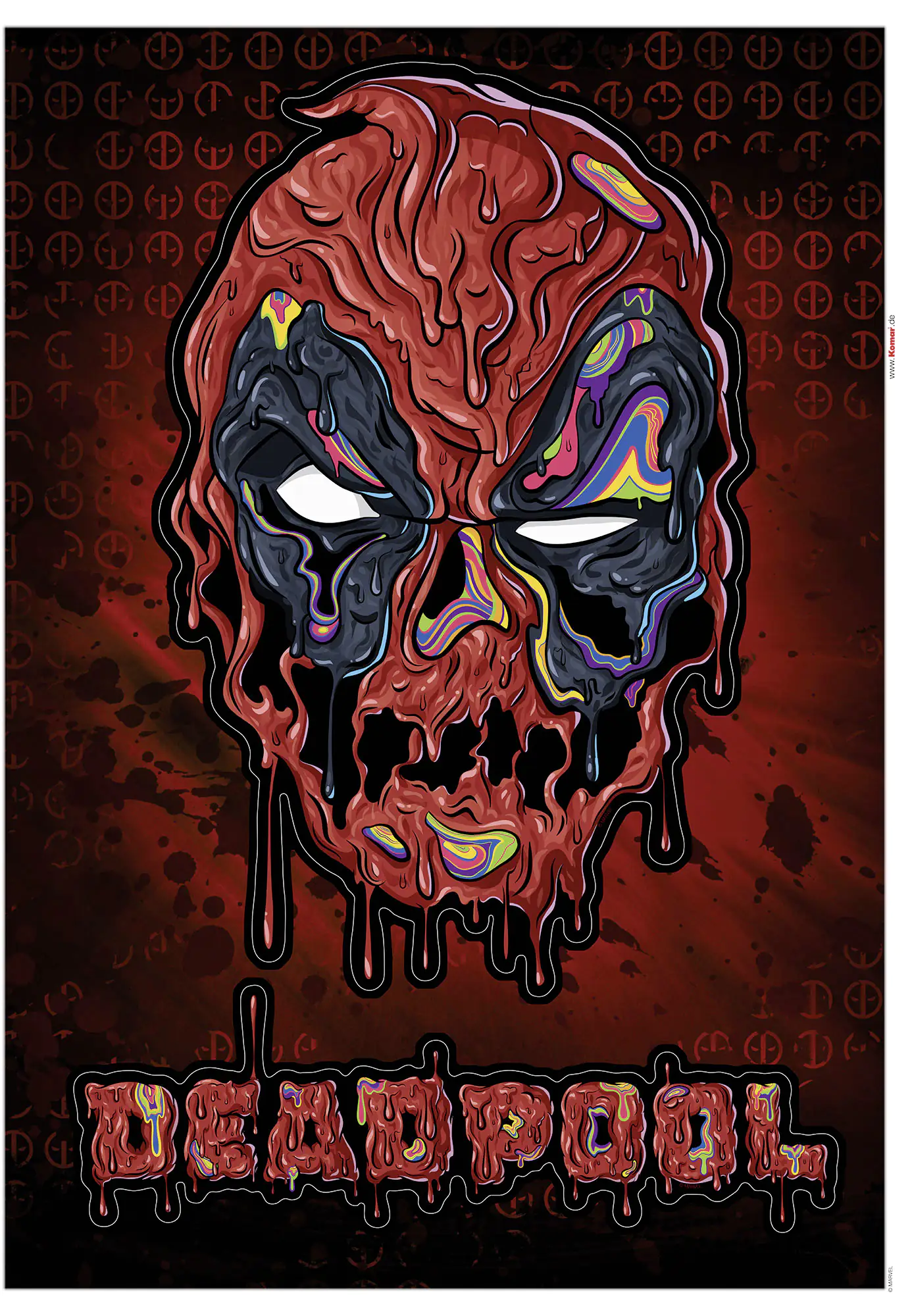 Komar Dekosticker Deadpool Meltpool 50 x 70 cm Komar Dekosticker Deadpool Meltpool 50 x 70 cm