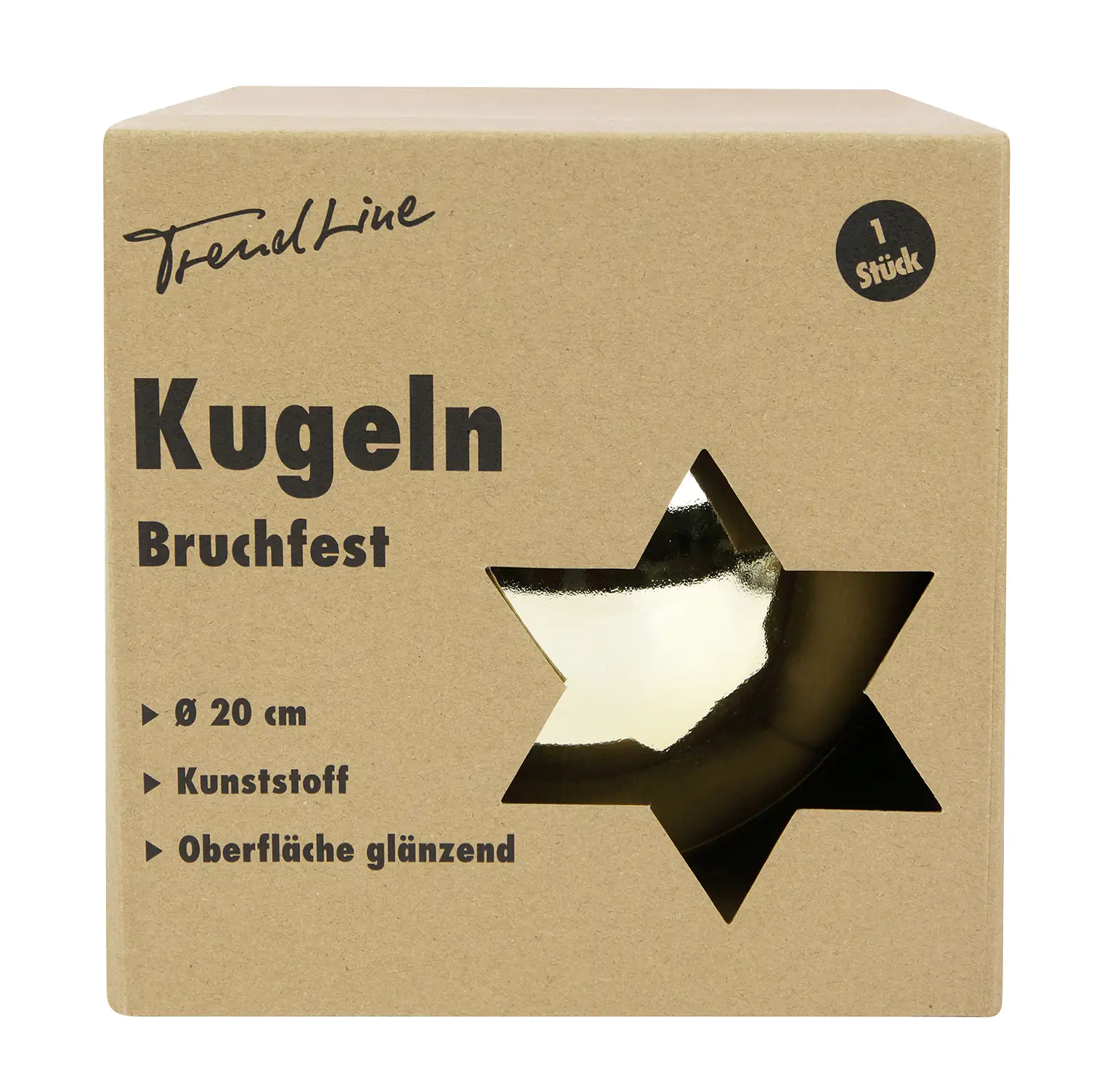 TrendLine Weihnachtskugel bruchfest, langlebig Ø 20 cm gold 1 Stück TrendLine Weihnachtskugel bruchfest, langlebig Ø 20 cm gold 1 Stück