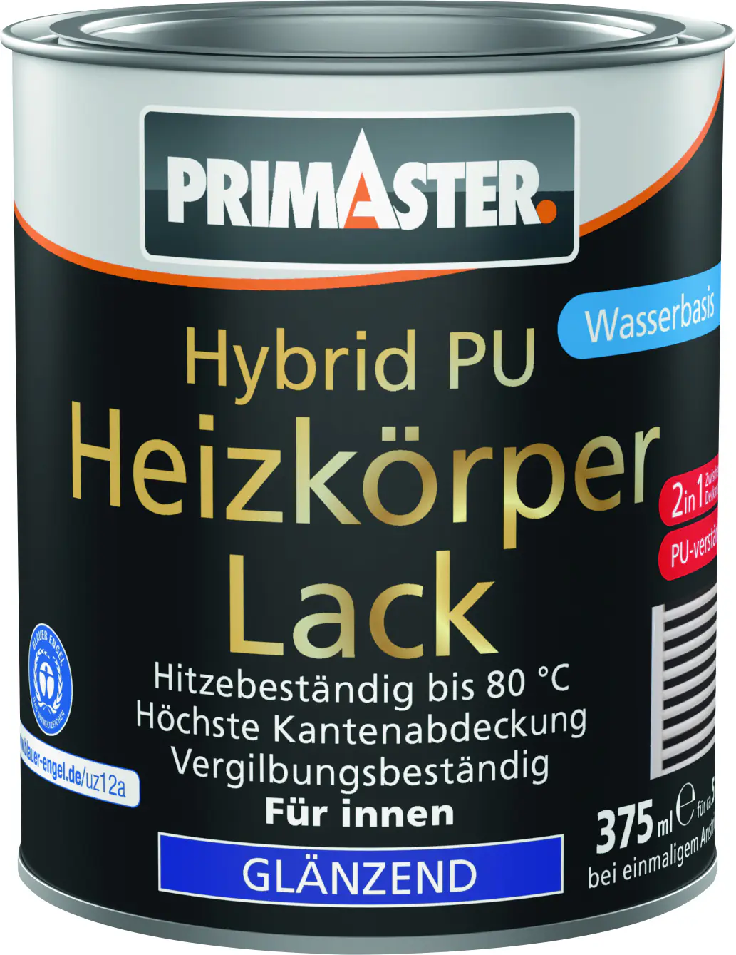 Primaster Hybrid PU-Heizkörperlack weiß glänzend 375 ml