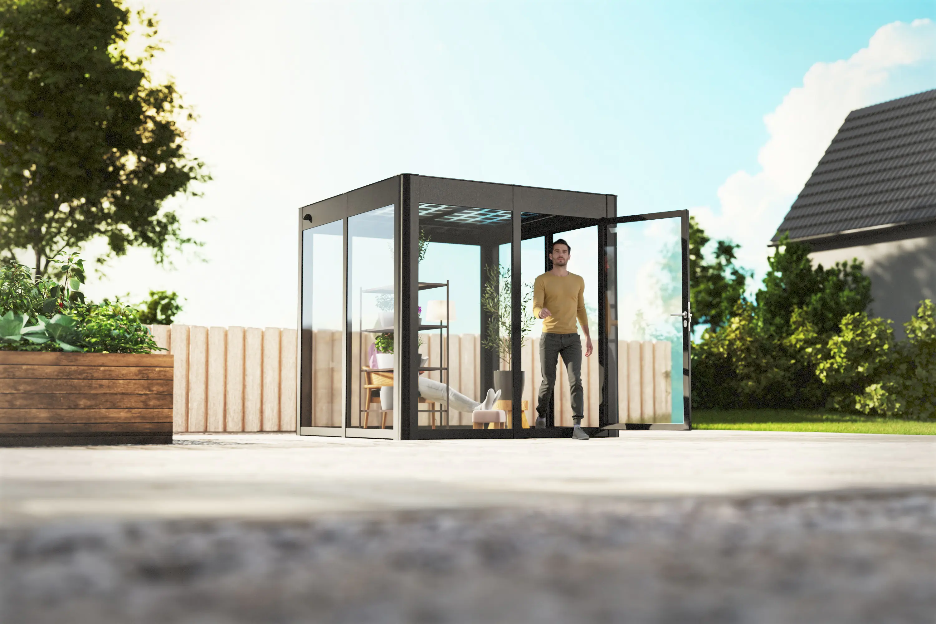 SunElements SunGarden Gartenhaus Energy 2.2 233 x 233 cm anthrazit-metallic