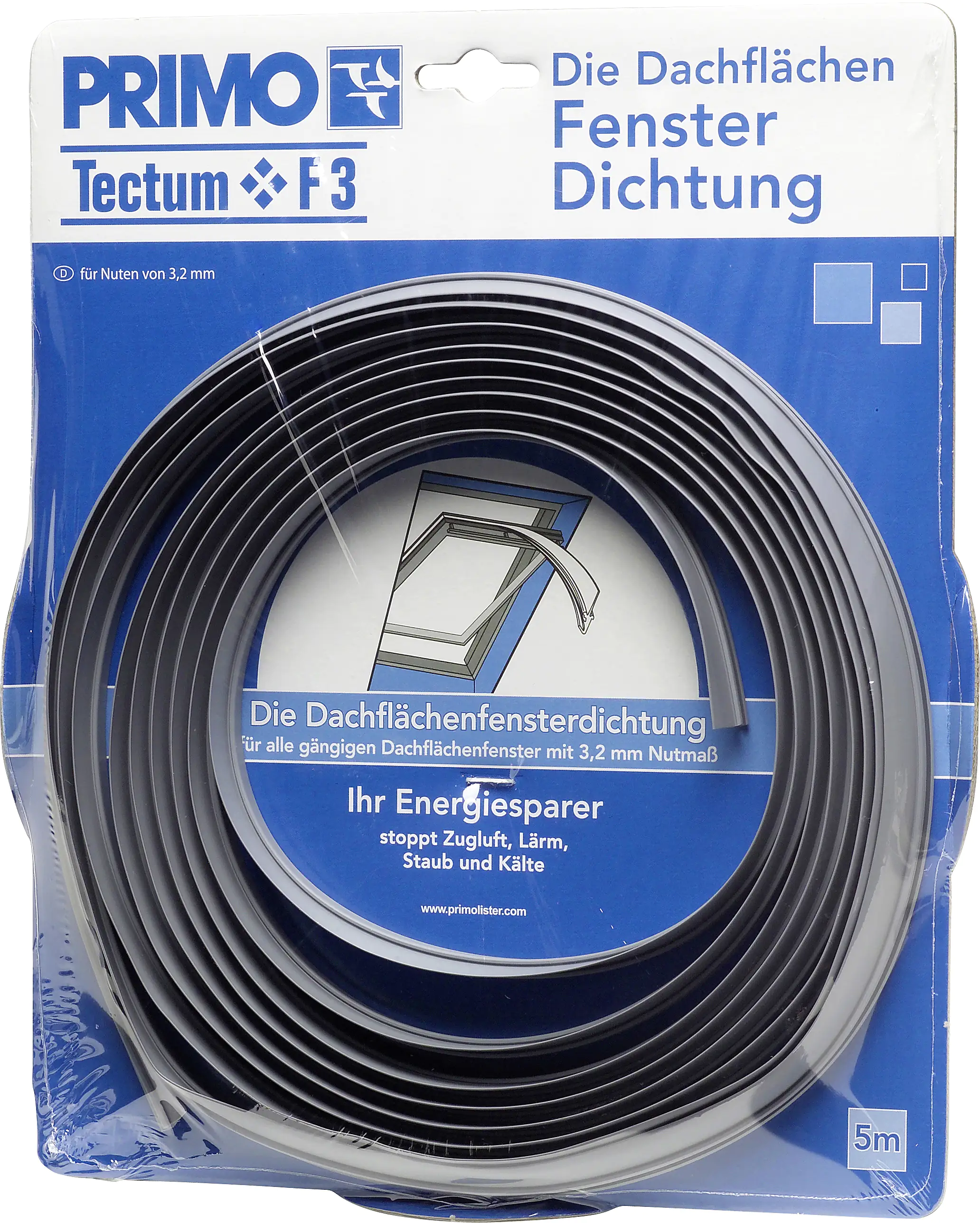 Primo Dachfensterdichtung Tectum F3 grau für gängigen Dachfenster, 5 Meter Primo Dachfensterdichtung Tectum F3 grau für gängigen Dachfenster, 5 Meter