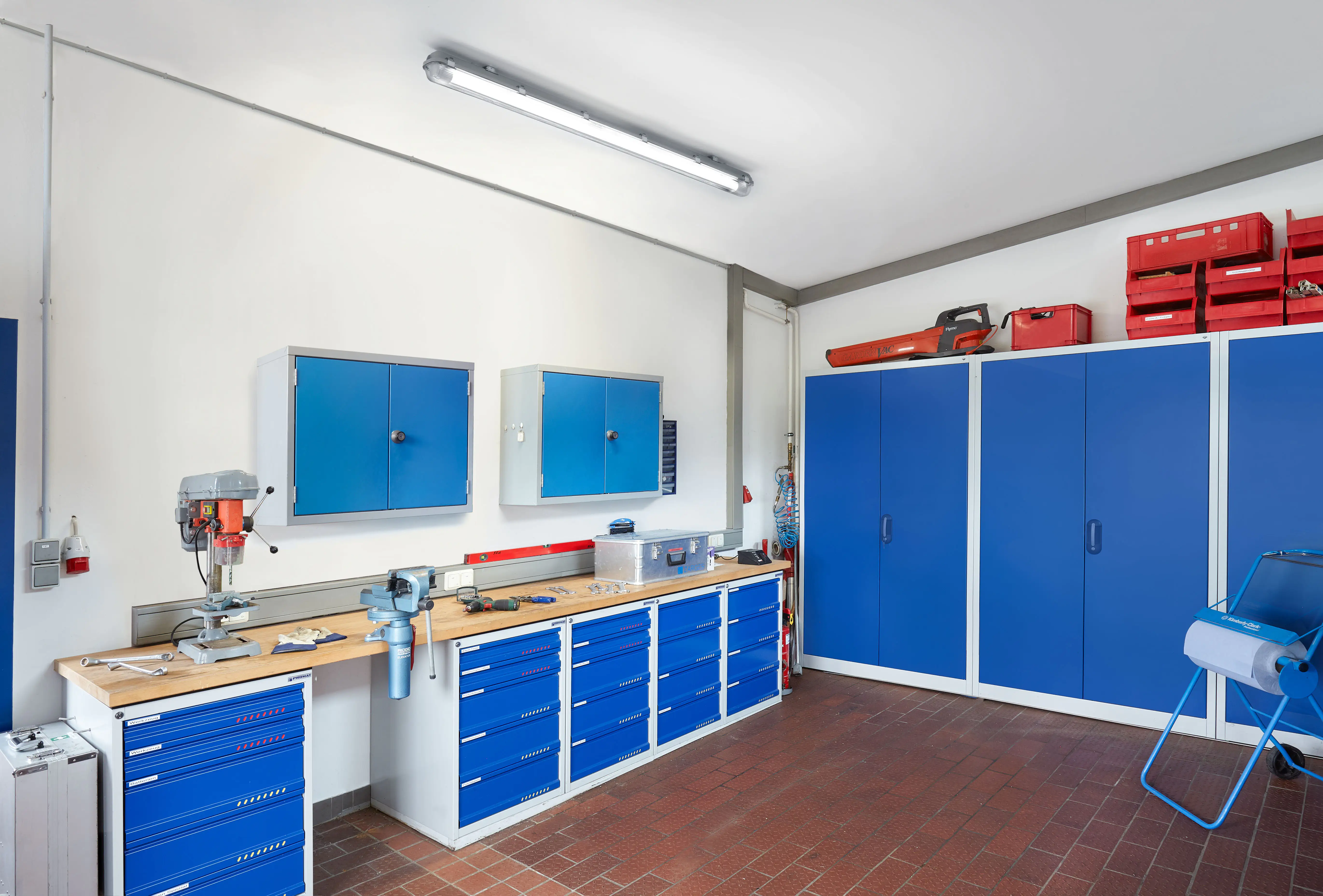 LED Feuchtraumleuchte 2 x 18 W G13 120 cm 2 x 1600 lm, IP 65, grau