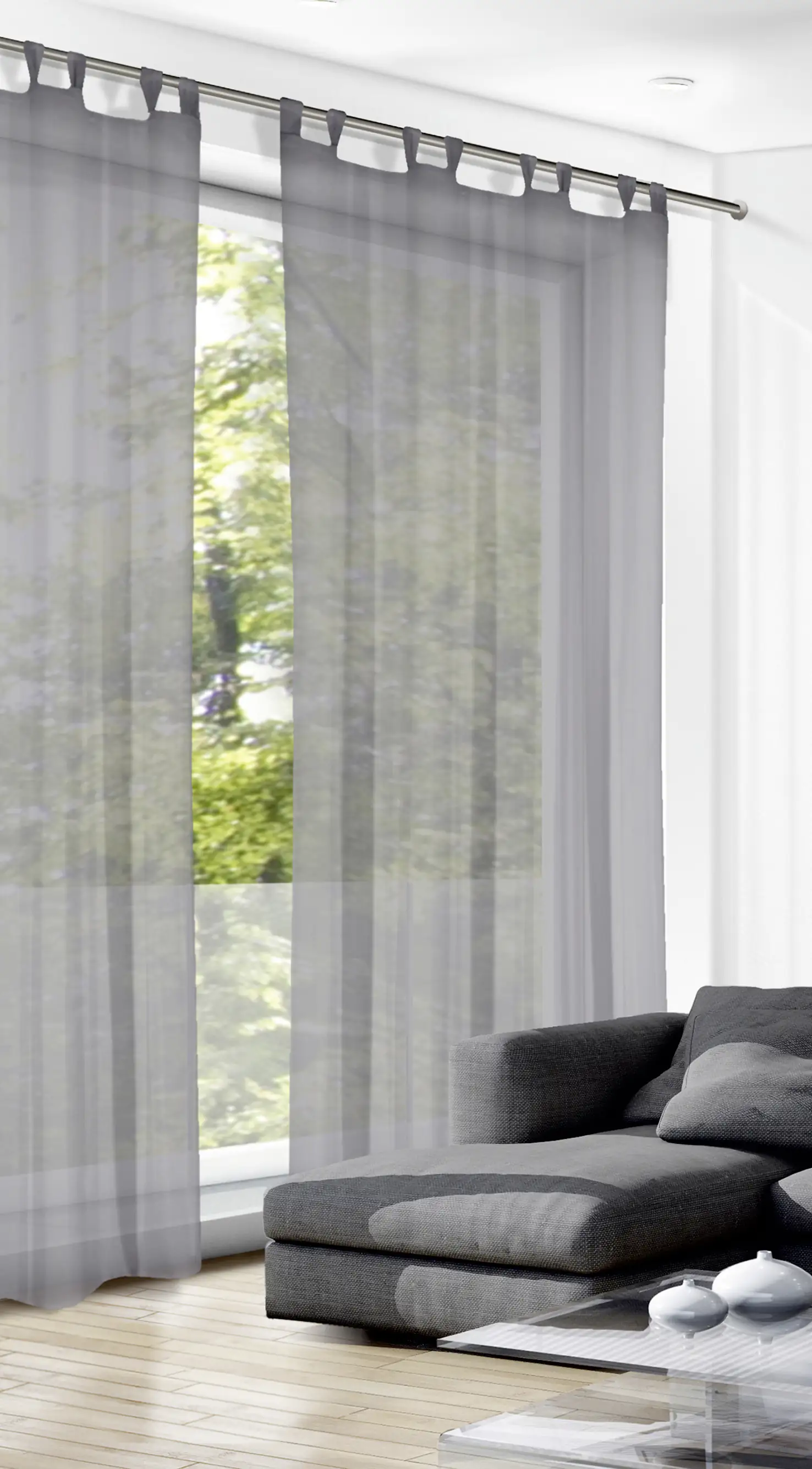 Neusser Collection Schlaufenschal David Doppelpack, silber, 140 x 245 cm