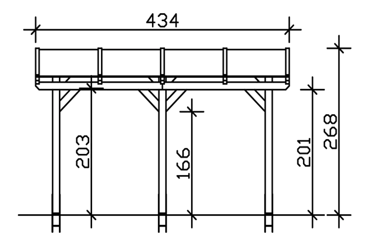SKAN HOLZ Terrassenüberdachung Siena 434 x 350 cm, Leimholz, natur SKAN HOLZ Terrassenüberdachung Siena 434 x 350 cm, Leimholz, natur