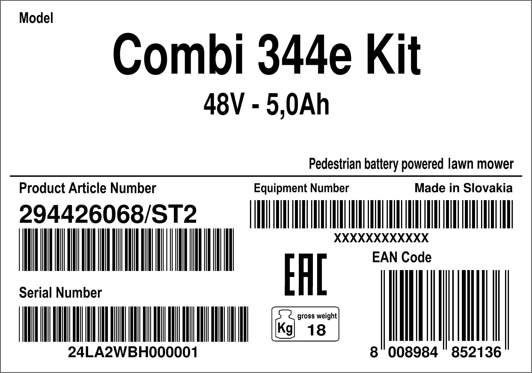 Stiga Akku Rasenmäher COMBI 344e 48 V, 42 cm Schnittbreite Stiga Akku Rasenmäher COMBI 344e 48 V, 42 cm Schnittbreite