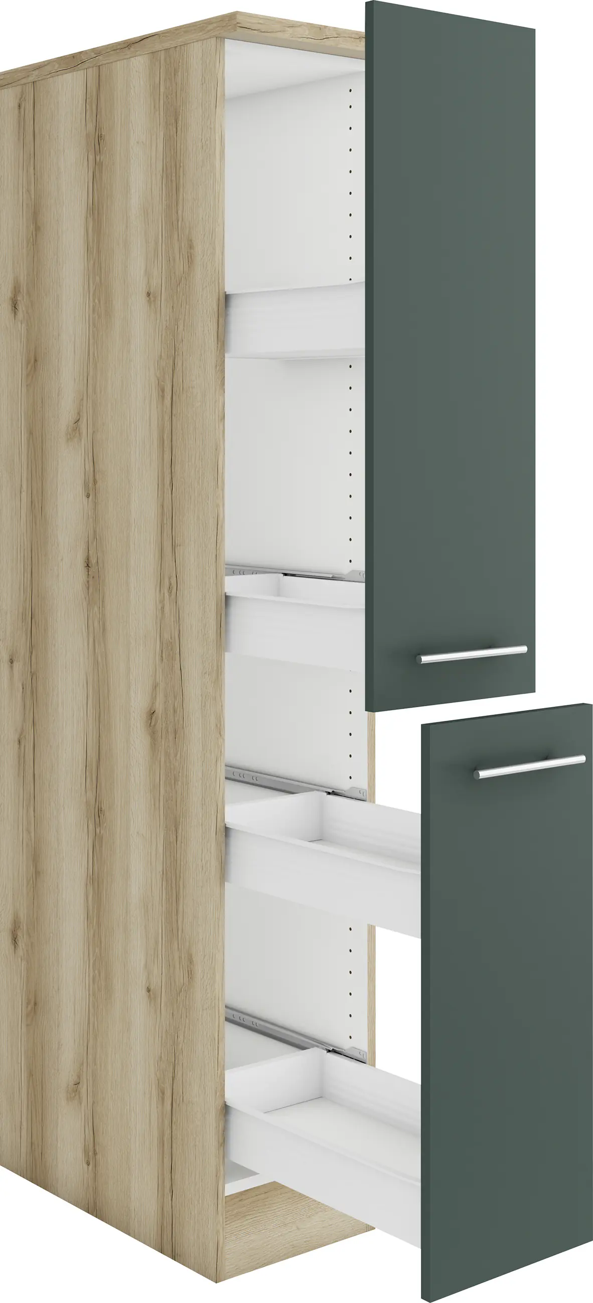 Optifit Apothekerschrank Savona 405 steingrün/eiche 30 cm