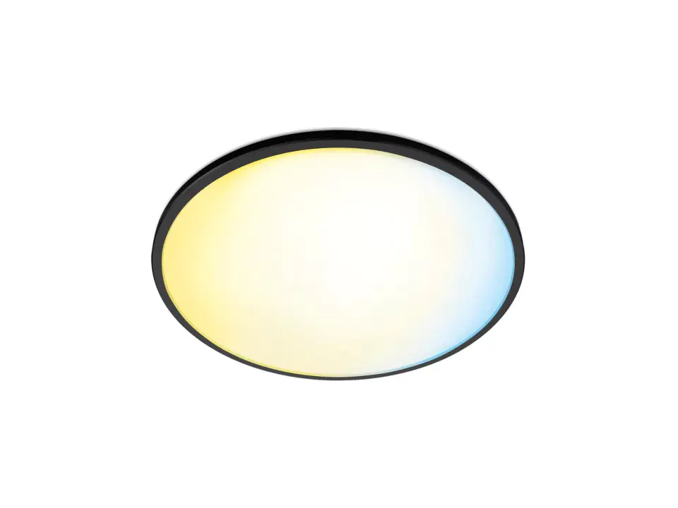 WIZ LED-Deckenleuchte SuperSlim 29 x 2 cm 16W warmweiß bis kaltweiß smart schwarz