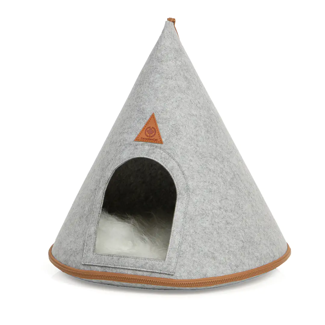 CanadianCat Katzenzelt Cone hellgrau