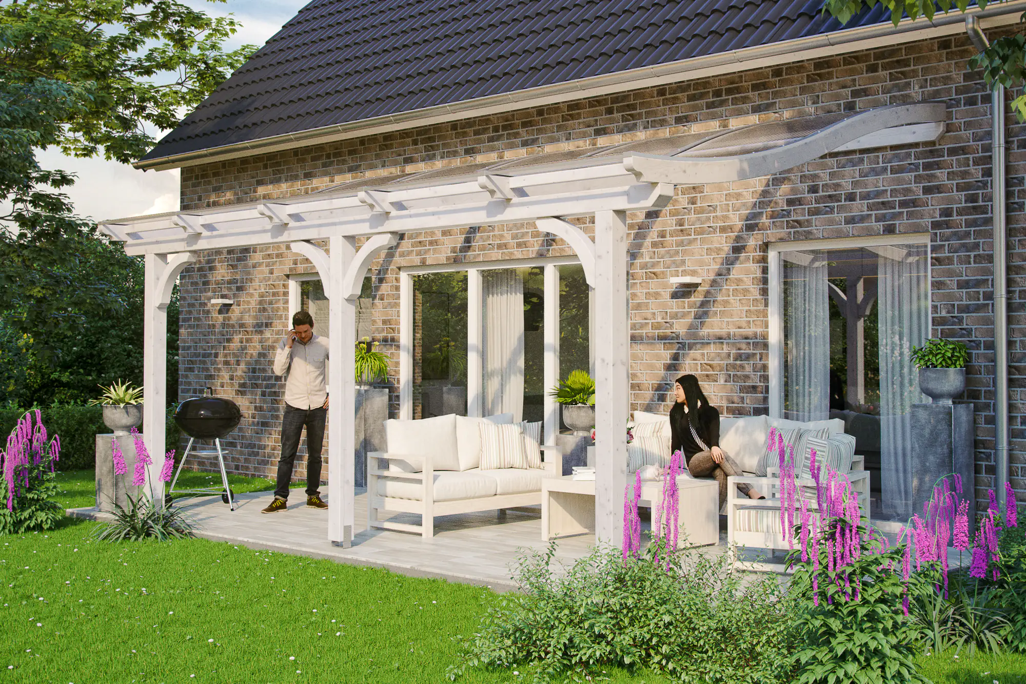 SKAN HOLZ Terrassenüberdachung Venezia 541 x 339 cm Leimholz