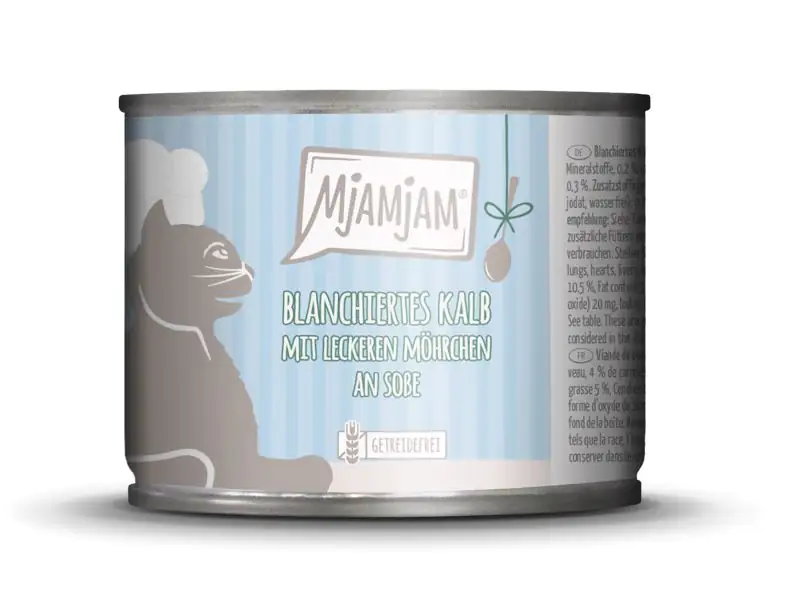 MjAMjAM Adult Kalb mit Möhrchen an Soße Katzenfutter 185g