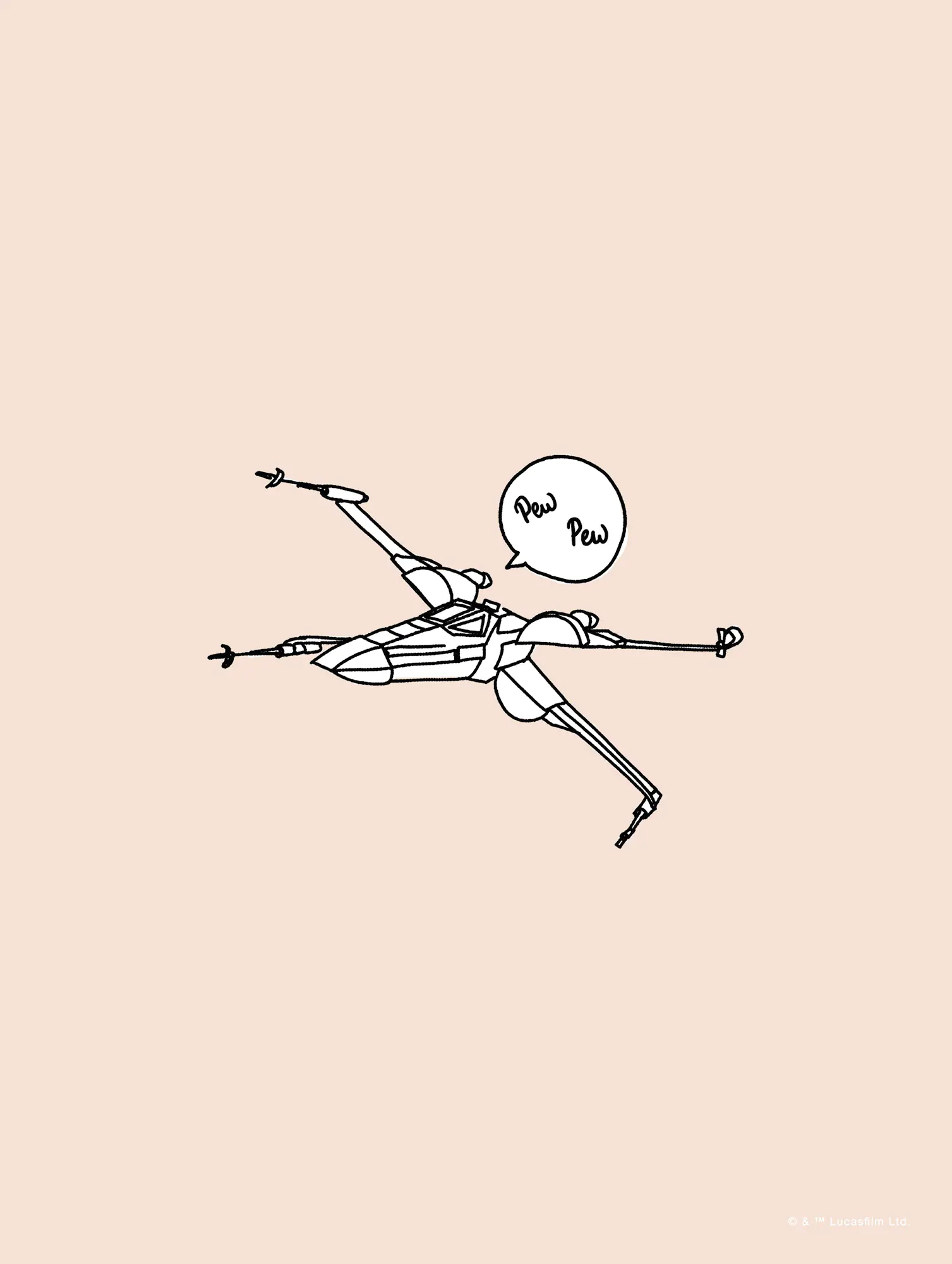 Komar Wandbild Star Wars Pew Pew 30 x 40 cm Komar Wandbild Star Wars Pew Pew 30 x 40 cm
