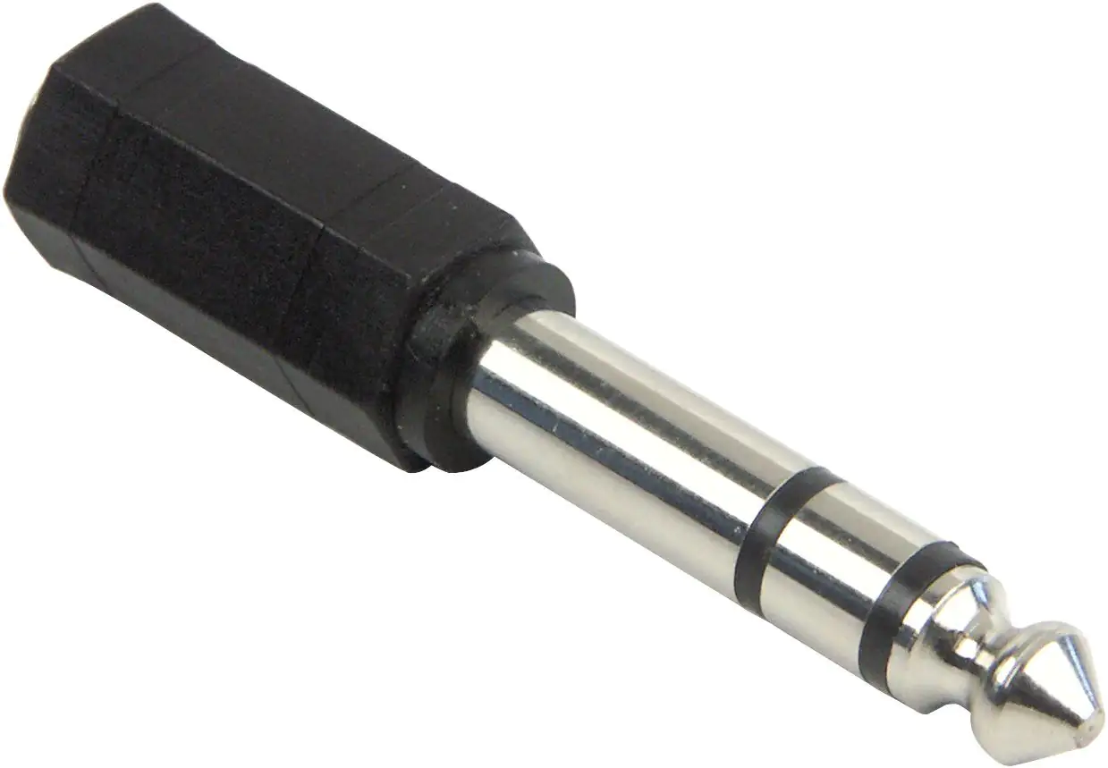 Schwaiger Audio Adapter KHA8181 533 Klinke Stecker Buchse schwarz, 1x 6,3mm Klinken Stecker / 1x 3,5