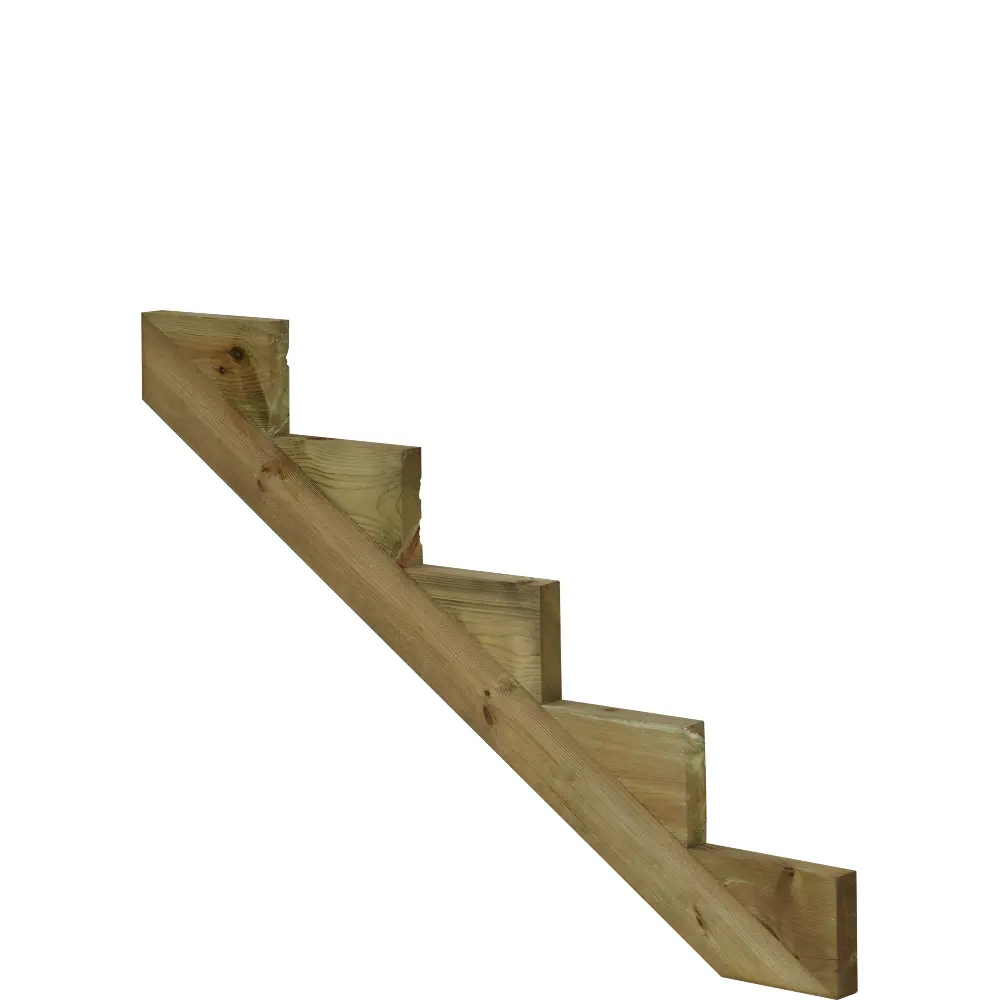 Plus Außentreppe Kiefer 5 Stufen 120 cm breit