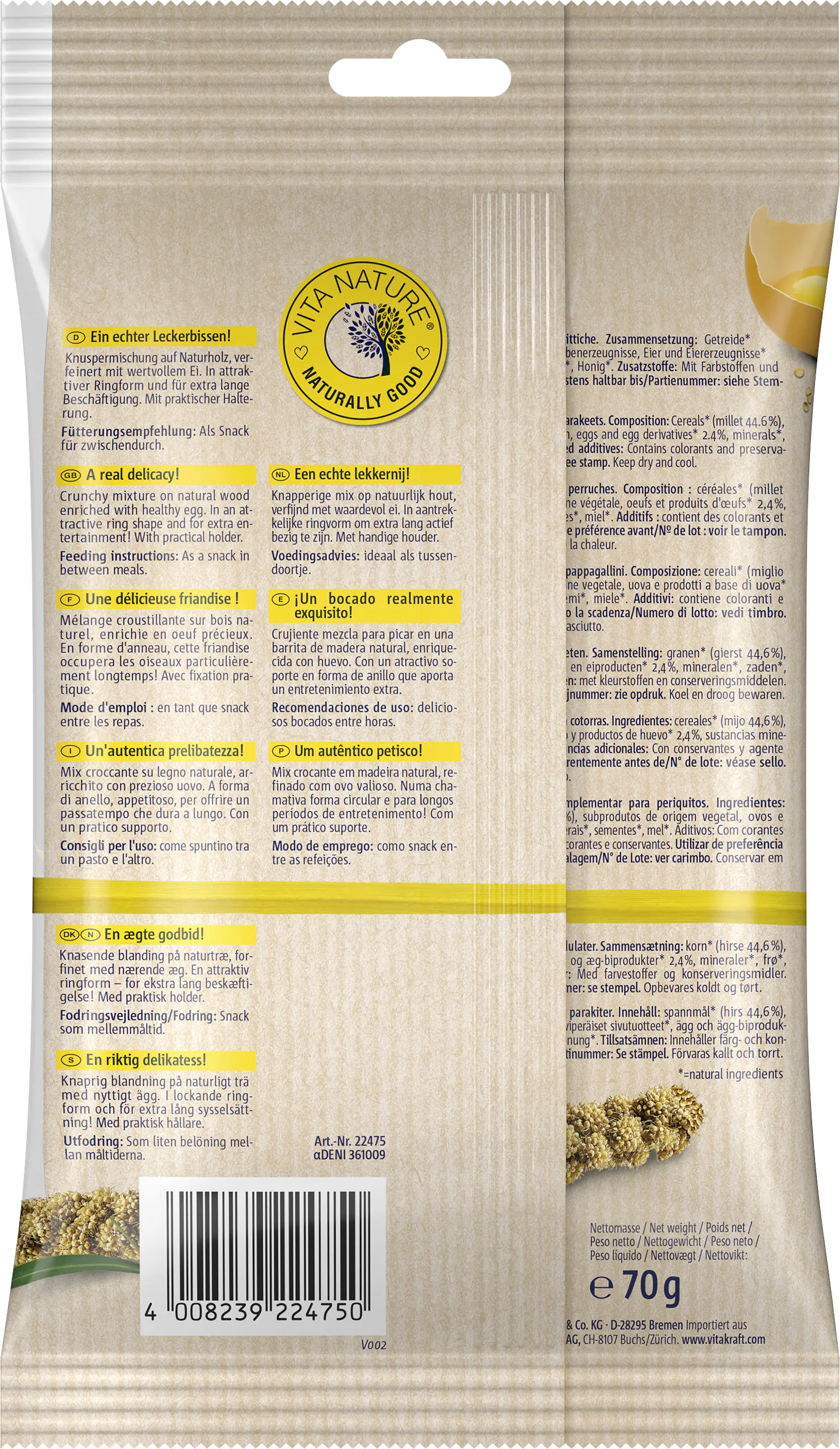 Vitakraft VITA NATURE® Ring XL 1 Stück / 70 g Vitakraft VITA NATURE® Ring XL 1 Stück / 70 g