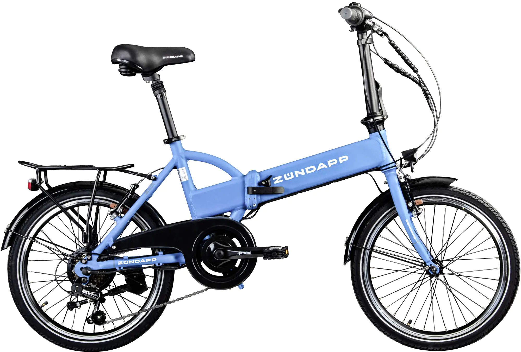 Zündapp E-Bike Faltrad Z101 20 Zoll RH 37cm 6-Gang 270 Wh himmelblau