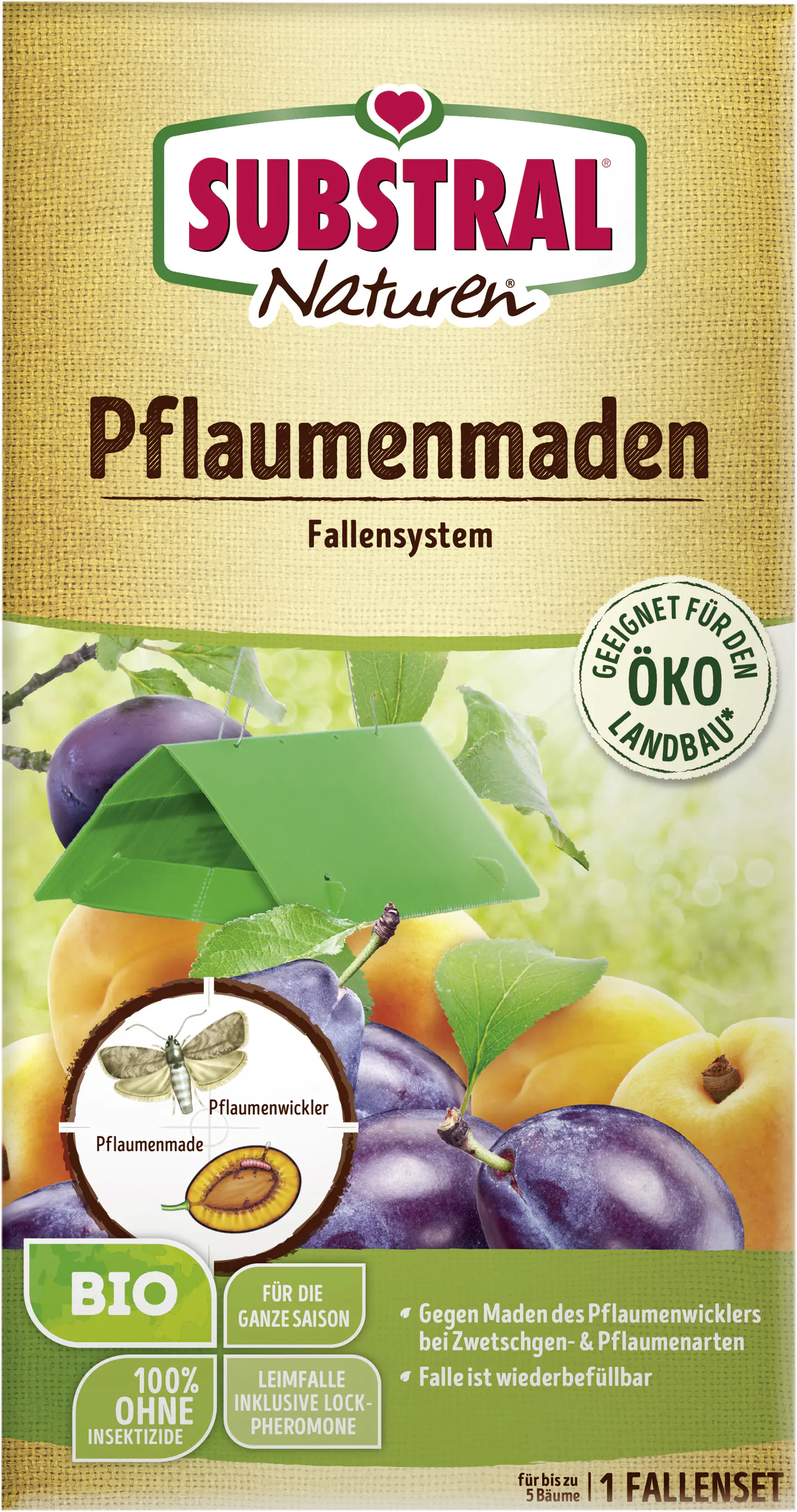 Naturen Pflaumenmadenfalle Fallensystem 1 Set