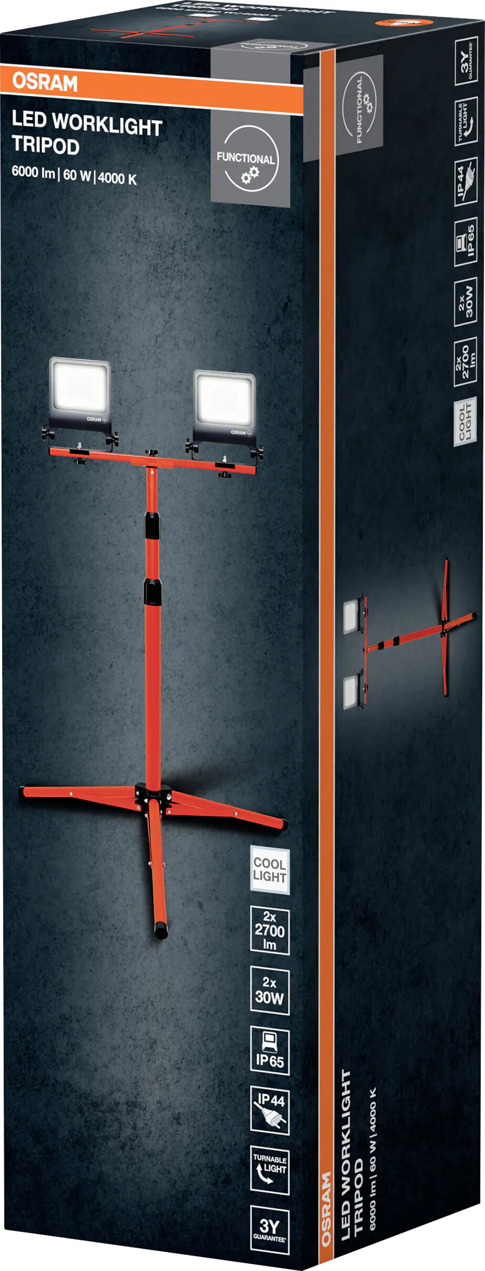 Osram LED Baustrahler Worklight 60 W kaltweiß dunkelgrau