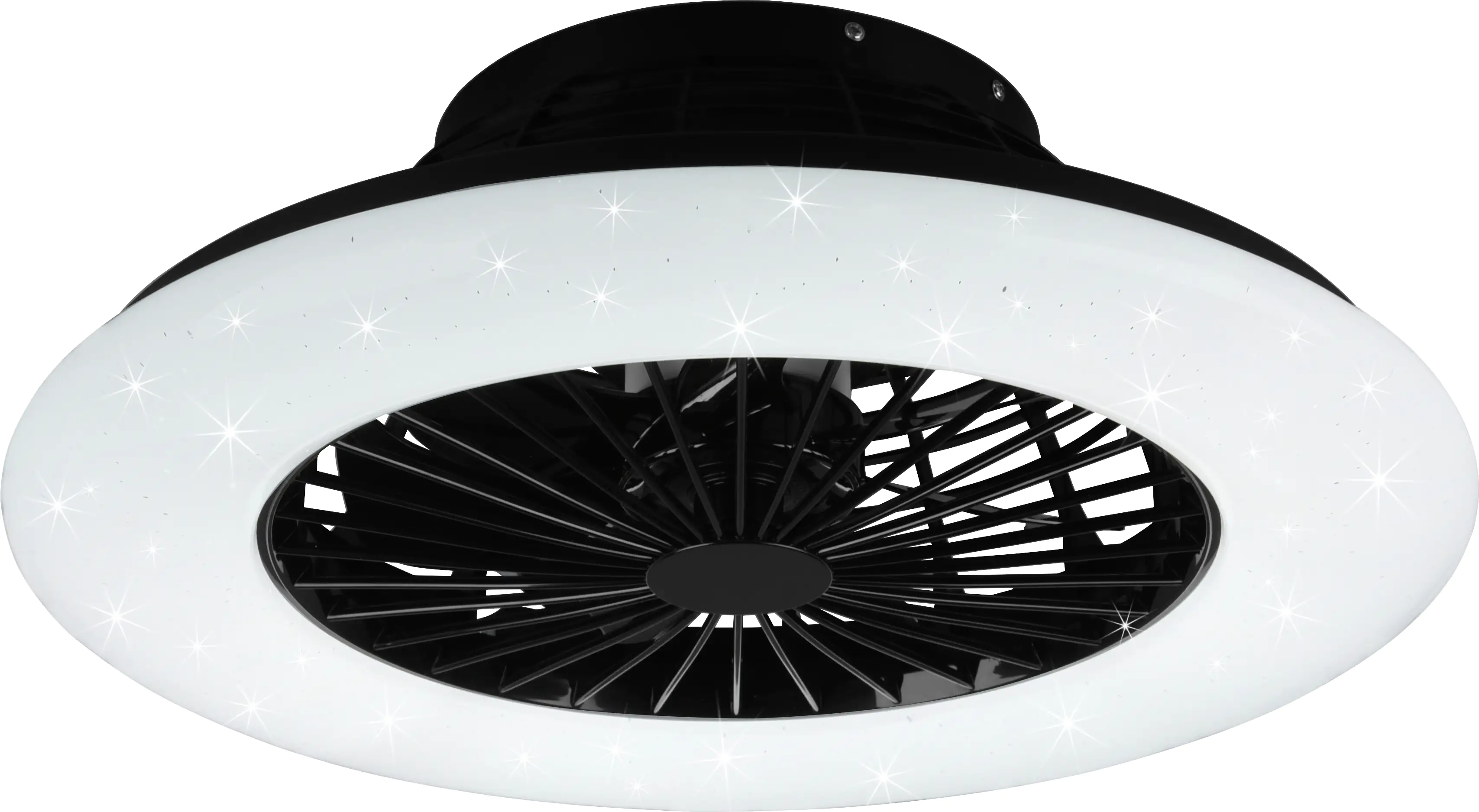 Reality LED Deckenleuchte Stralsund mit Ventilator weiß-schwarz Ø 50 cm Reality LED Deckenleuchte Stralsund mit Ventilator weiß-schwarz Ø 50 cm