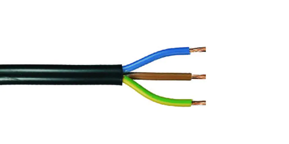 Schlauchleitung H03VV-F 3 x 0,75 - 25 Meter, schwarz