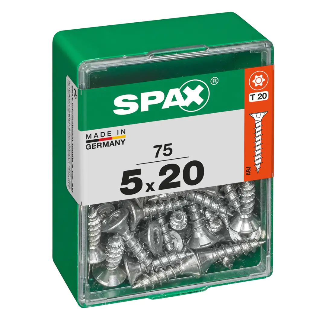 Spax Universalschrauben 5.0 x 20 mm TX 20 - 75 Stk. Spax Universalschrauben 5.0 x 20 mm TX 20 - 75 Stk.