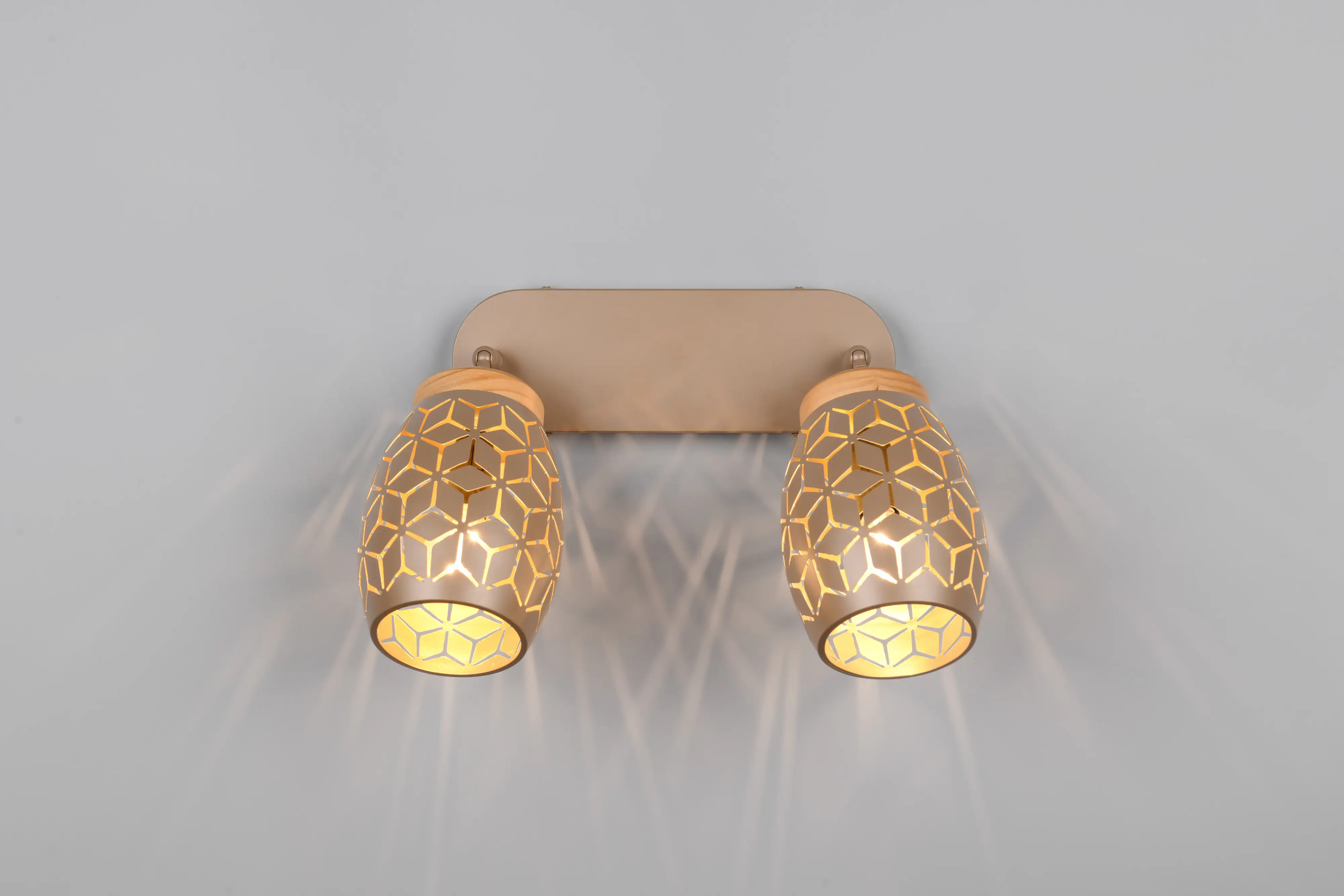 Trio LED-Deckenlampe 2er Spot Bidar 28 cm coffee